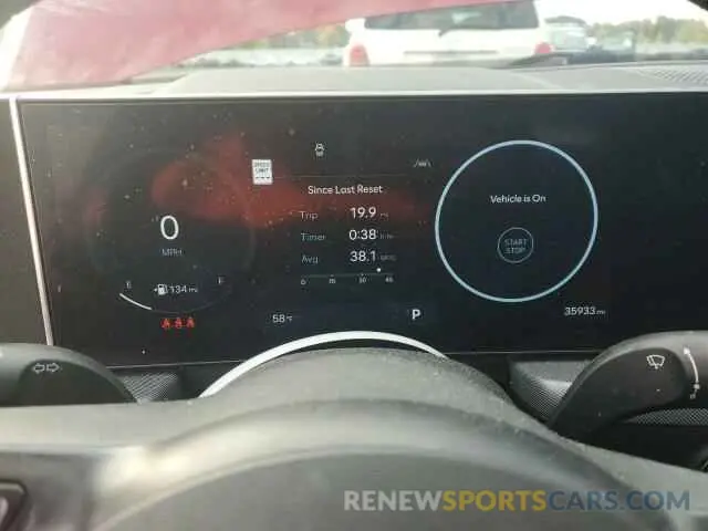 9 fotografías del automóvil dañado KMHL14JAXRA350621 HYUNDAI SONATA 2024