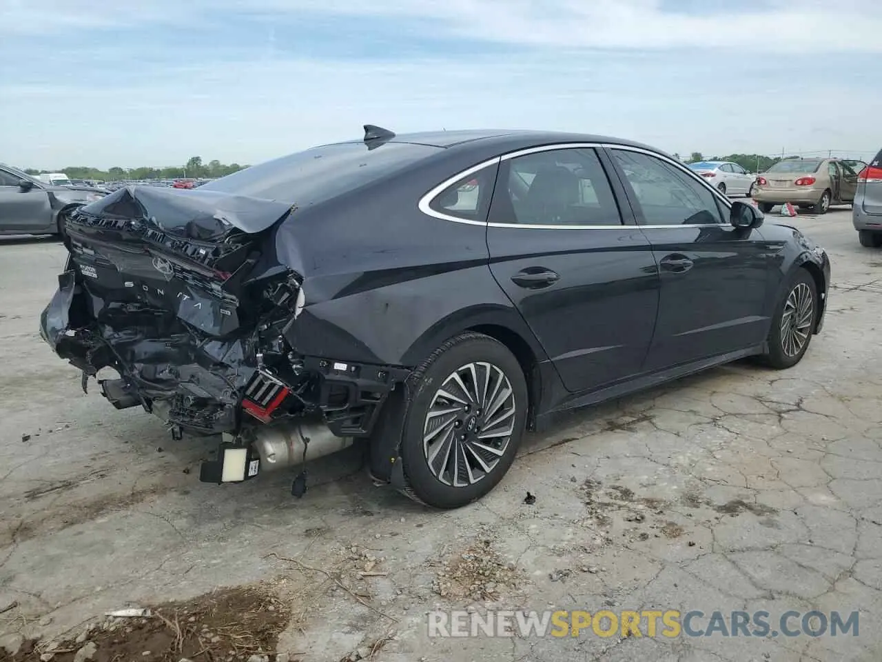 3 fotografías del automóvil dañado KMHL34JJ9RA100183 HYUNDAI SONATA 2024