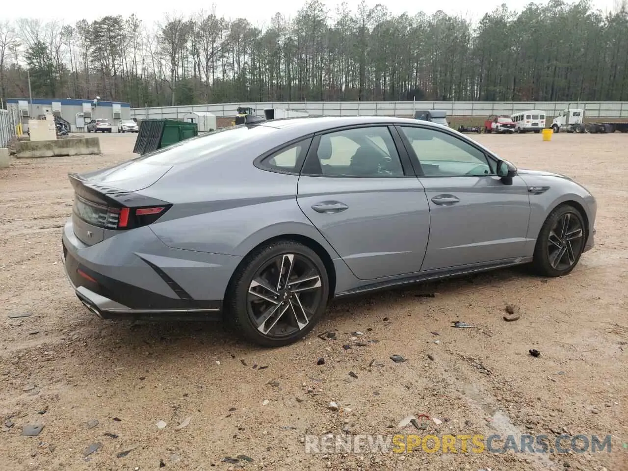 3 fotografías del automóvil dañado KMHL54JC4RA386326 HYUNDAI SONATA 2024