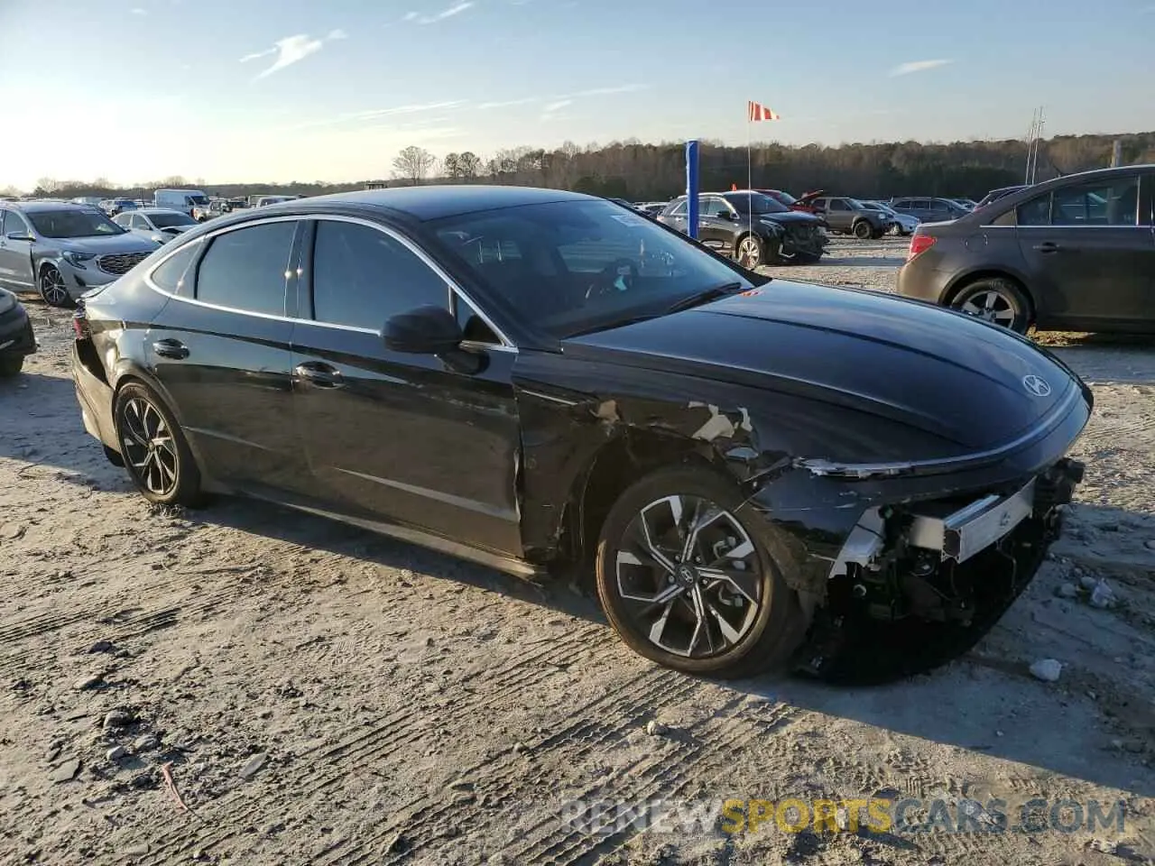 4 fotografías del automóvil dañado KMHL64JA0RA414487 HYUNDAI SONATA 2024