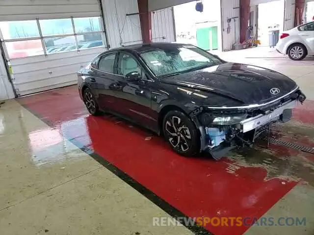 14 fotografías del automóvil dañado KMHL64JA8RA385790 HYUNDAI SONATA 2024