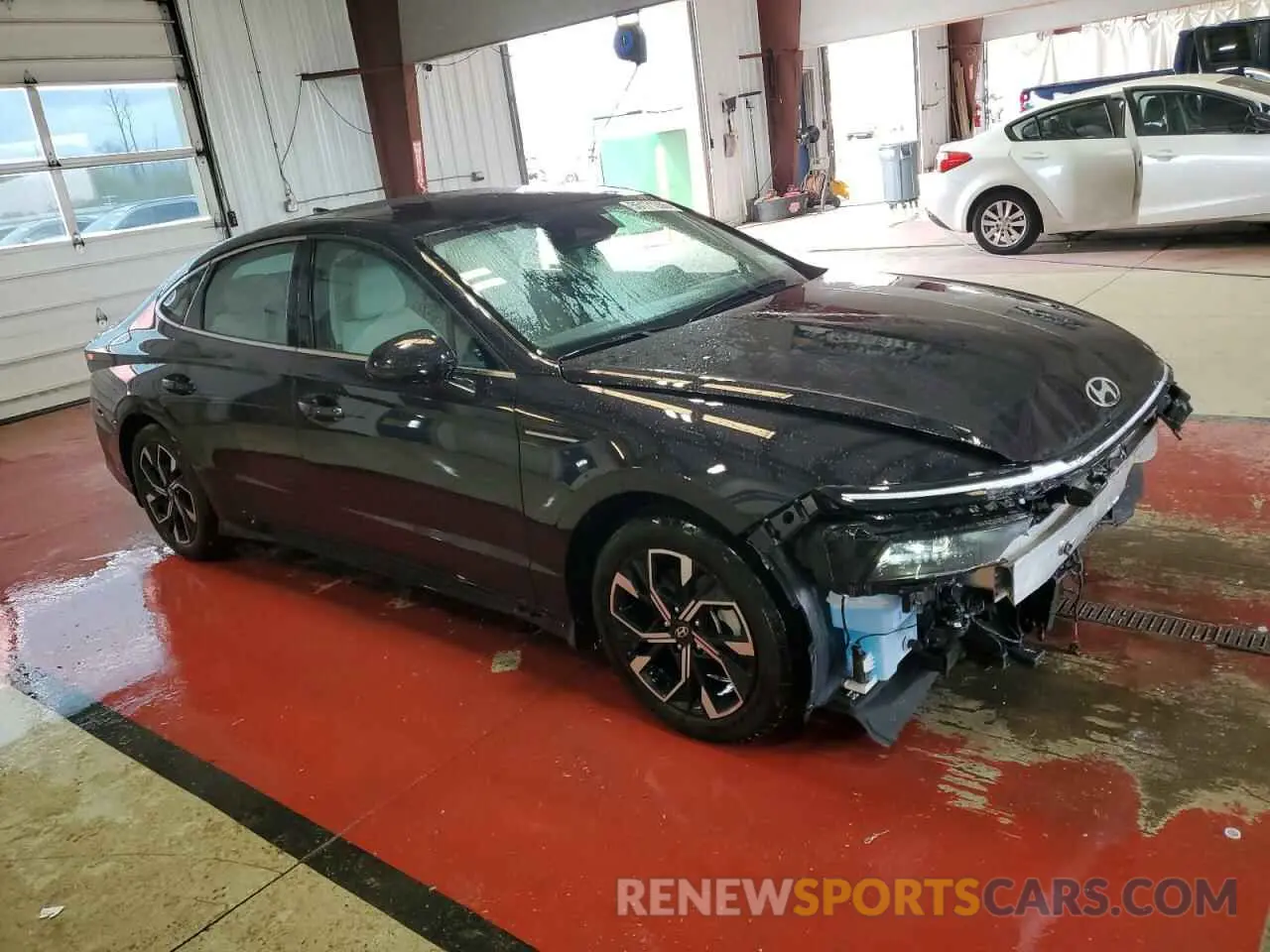 4 fotografías del automóvil dañado KMHL64JA8RA385790 HYUNDAI SONATA 2024