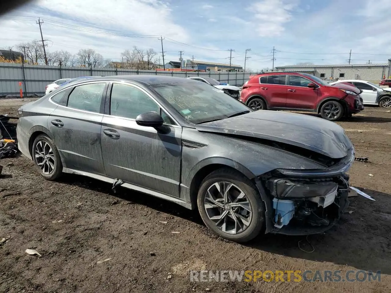 4 fotografías del automóvil dañado KMHL64JAXRA379814 HYUNDAI SONATA 2024