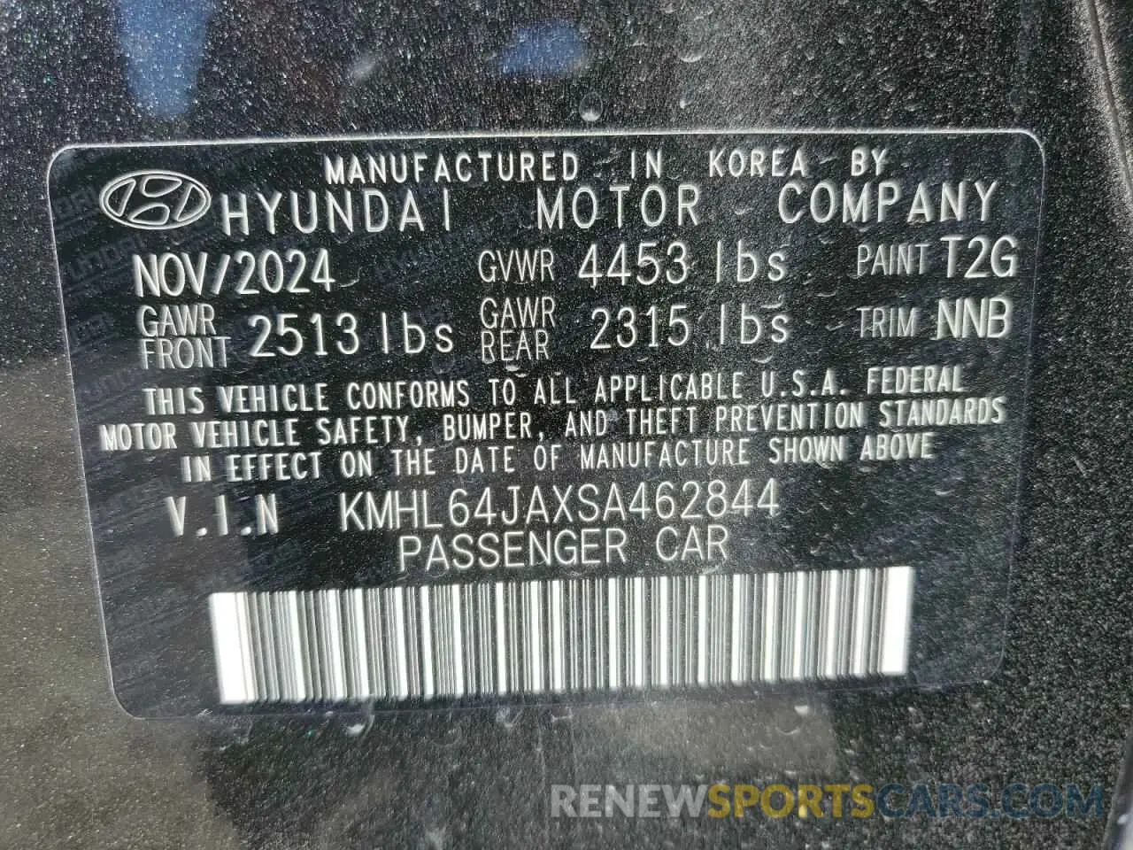 13 fotografías del automóvil dañado KMHL64JAXSA462844 HYUNDAI SONATA 2025