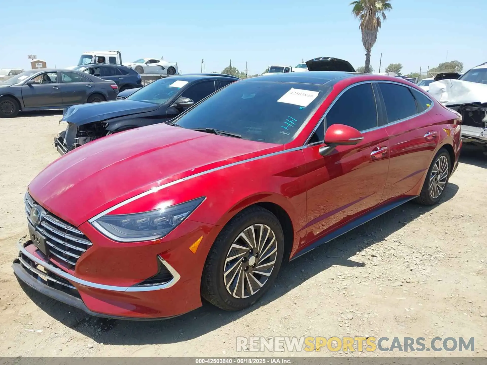 2 fotografías del automóvil dañado KMHL54JJXPA062230 HYUNDAI SONATA HYBRID 2023