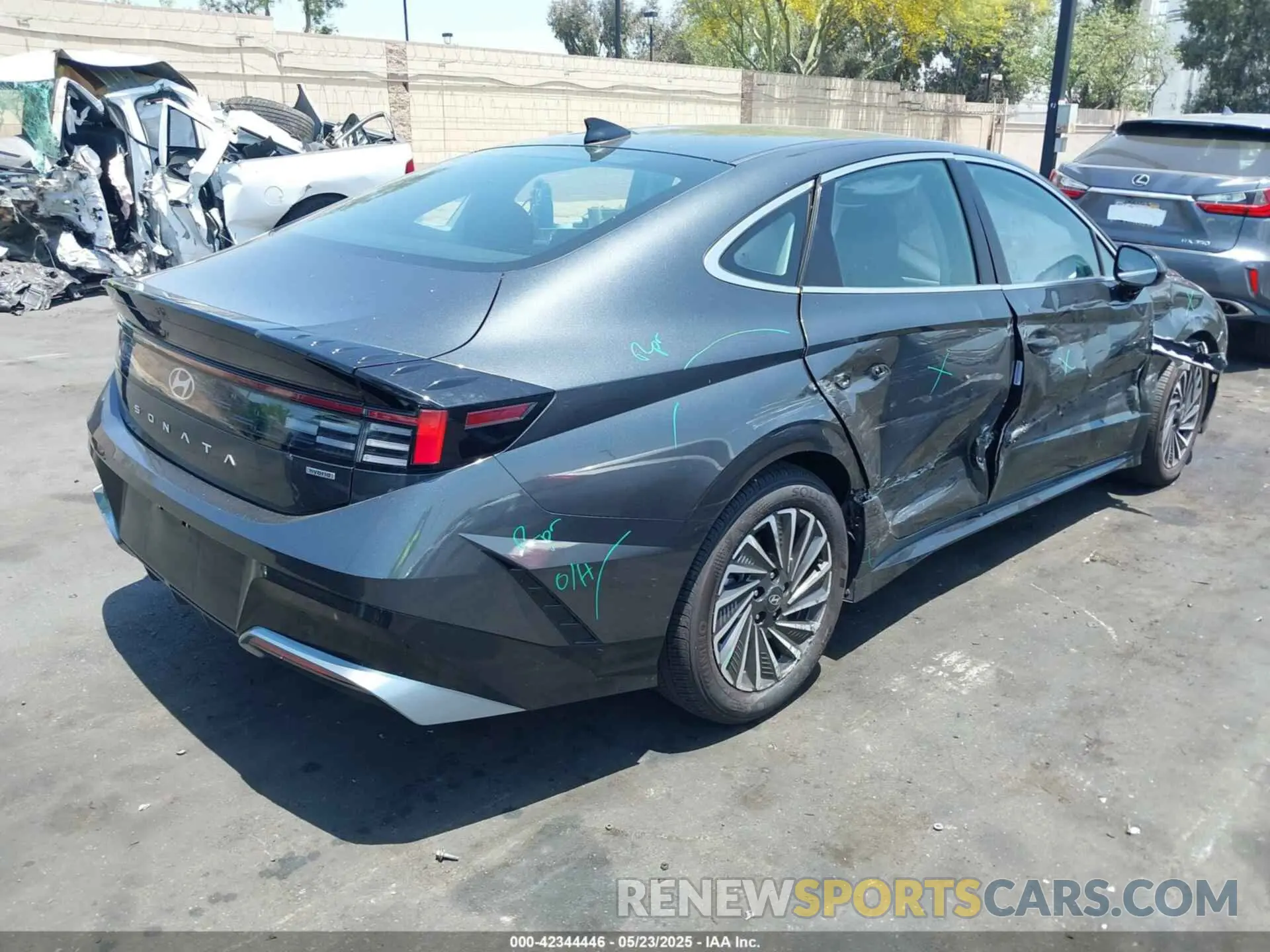4 fotografías del automóvil dañado KMHL34JJ5RA097329 HYUNDAI SONATA HYBRID 2024
