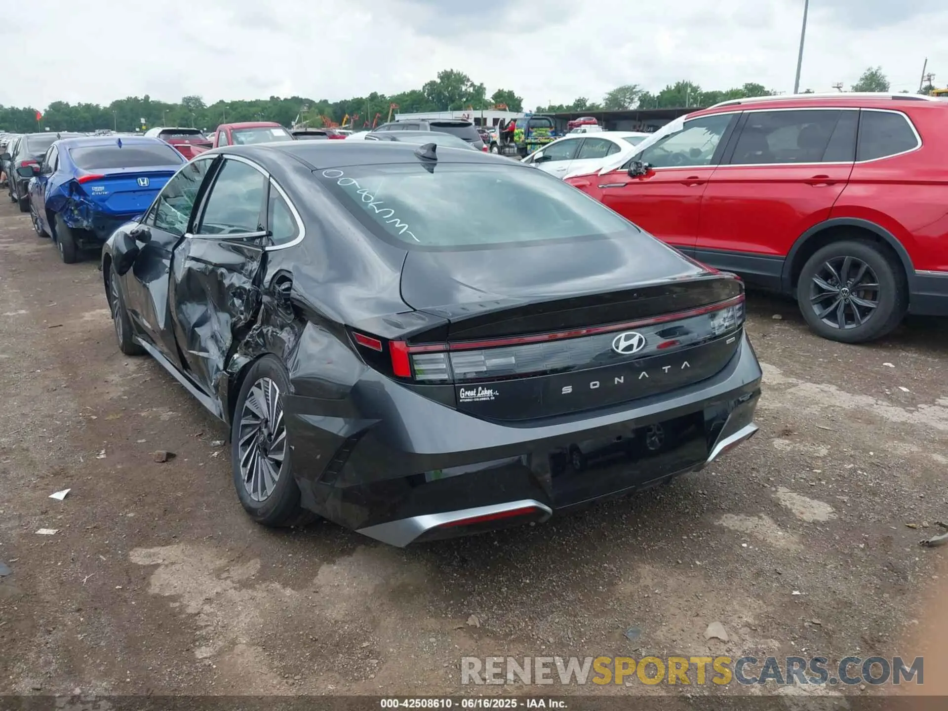 16 fotografías del automóvil dañado KMHL34JJ5RA098531 HYUNDAI SONATA HYBRID 2024