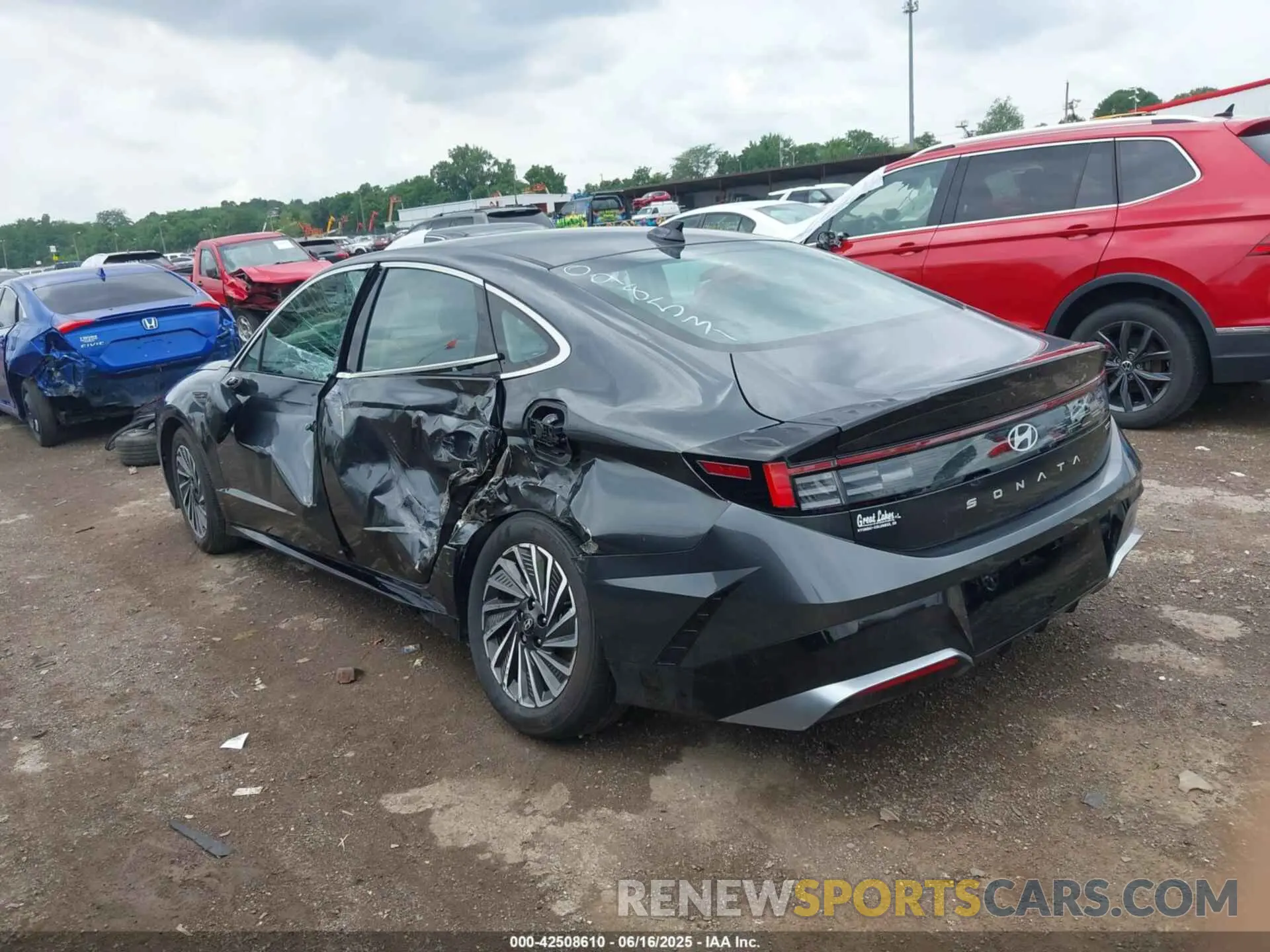 3 fotografías del automóvil dañado KMHL34JJ5RA098531 HYUNDAI SONATA HYBRID 2024