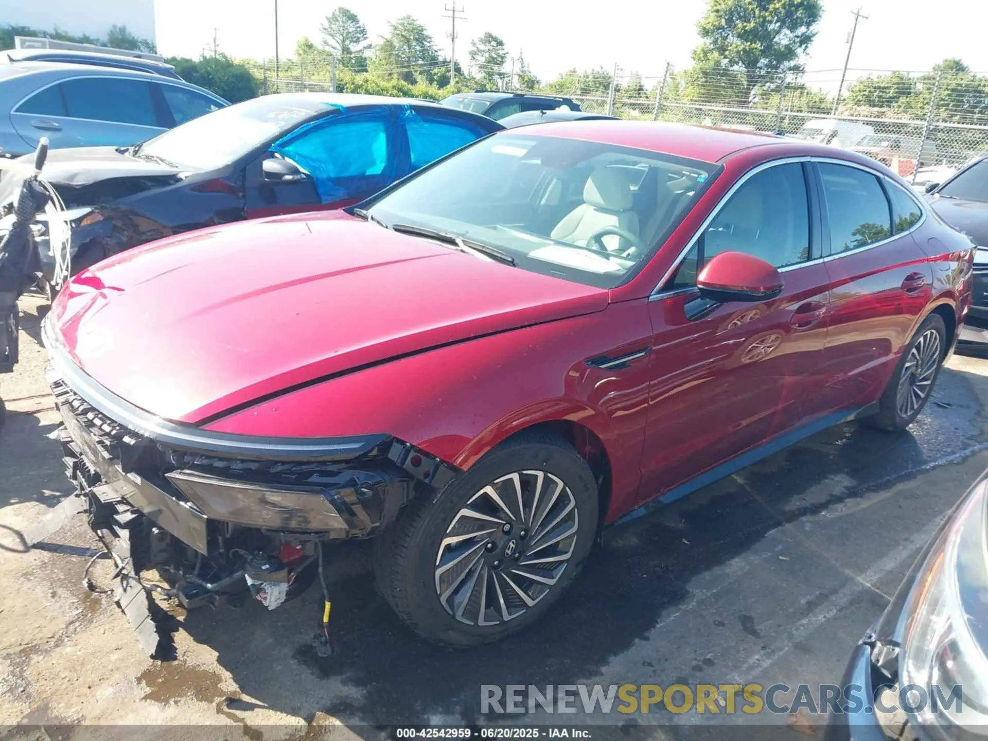 2 fotografías del automóvil dañado KMHL34JJ7RA099678 HYUNDAI SONATA HYBRID 2024