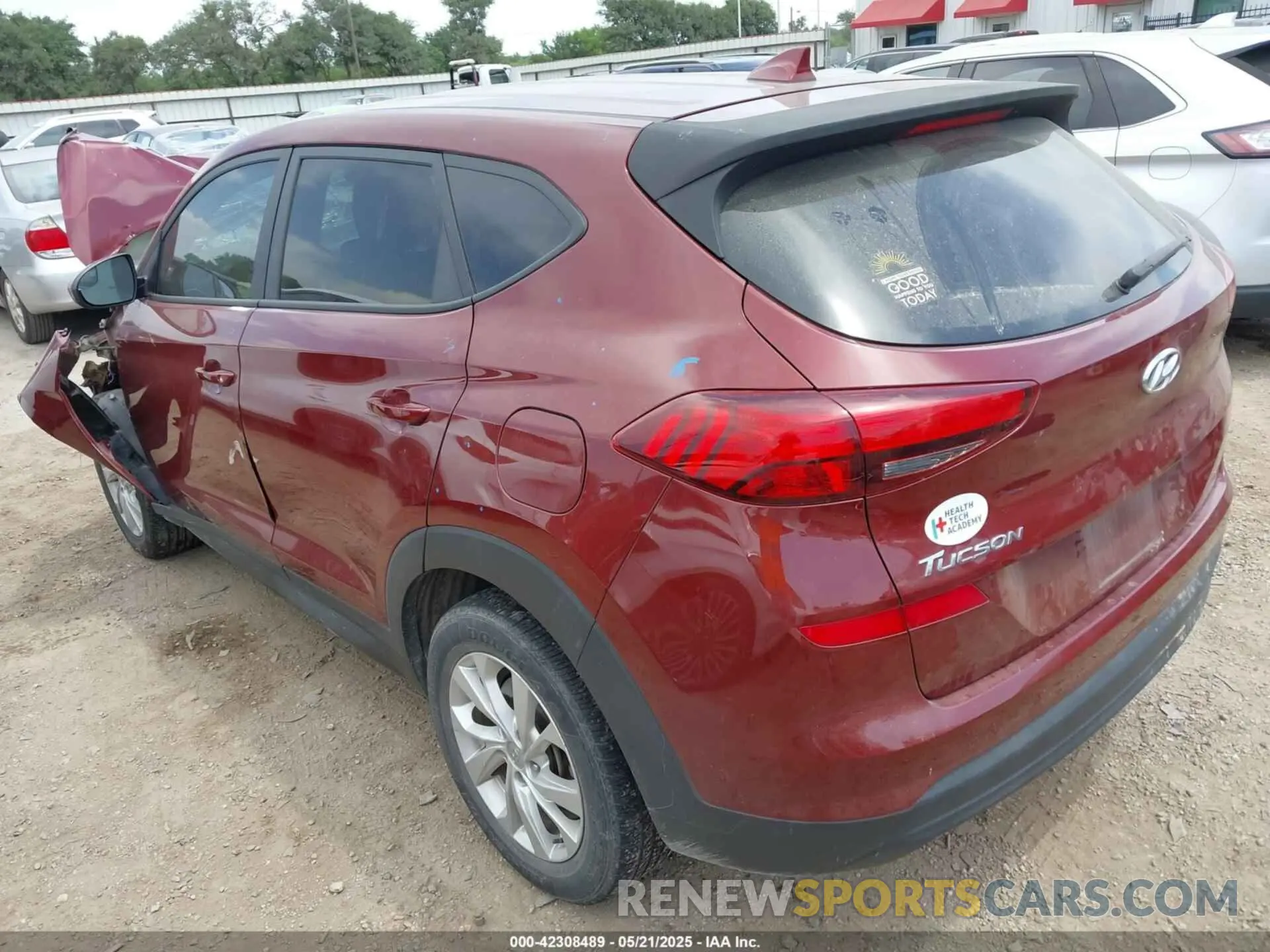 3 fotografías del automóvil dañado KM8J23A40KU067688 HYUNDAI TUCSON 2019