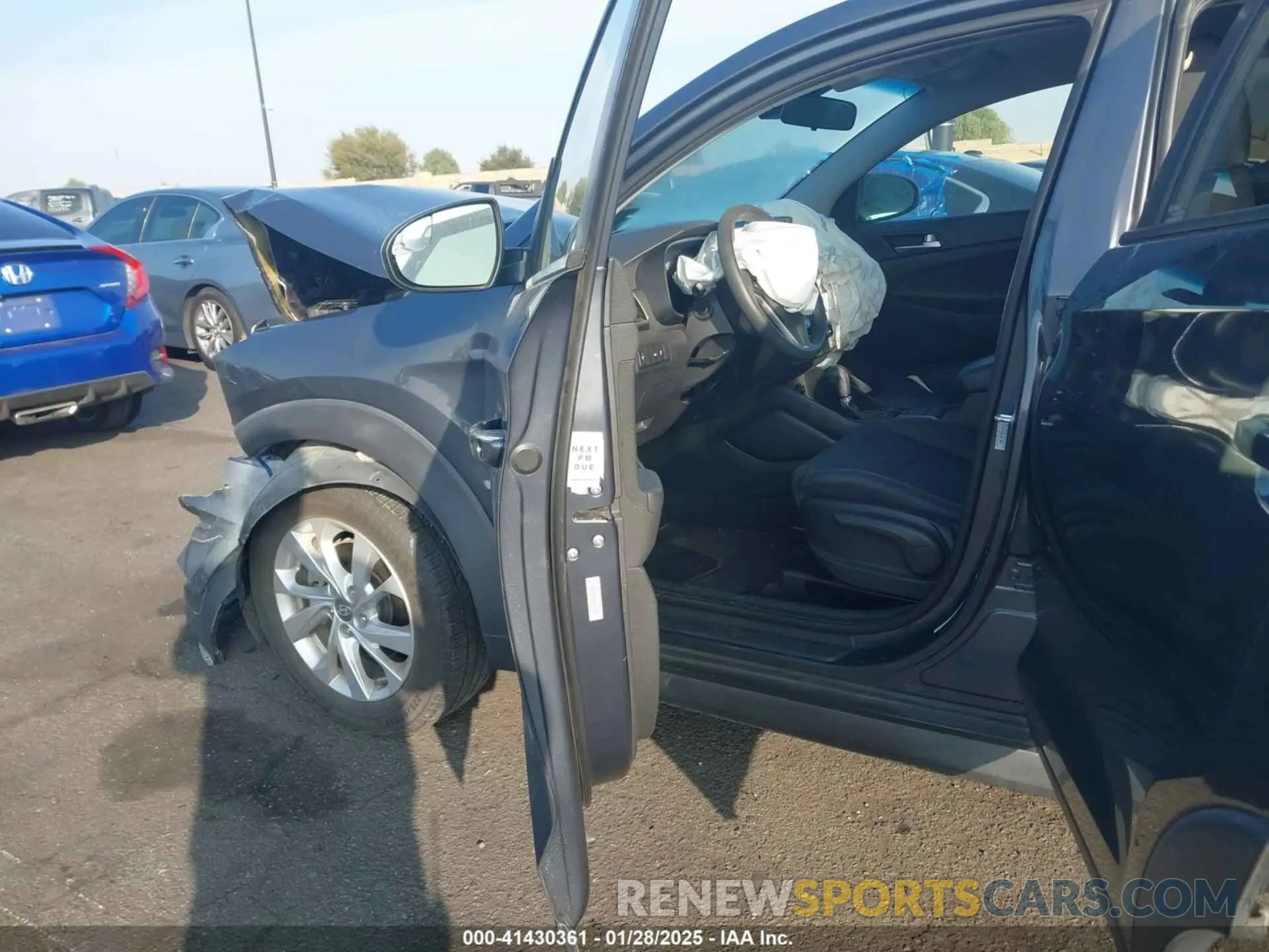 5 fotografías del automóvil dañado KM8J23A42KU947470 HYUNDAI TUCSON 2019