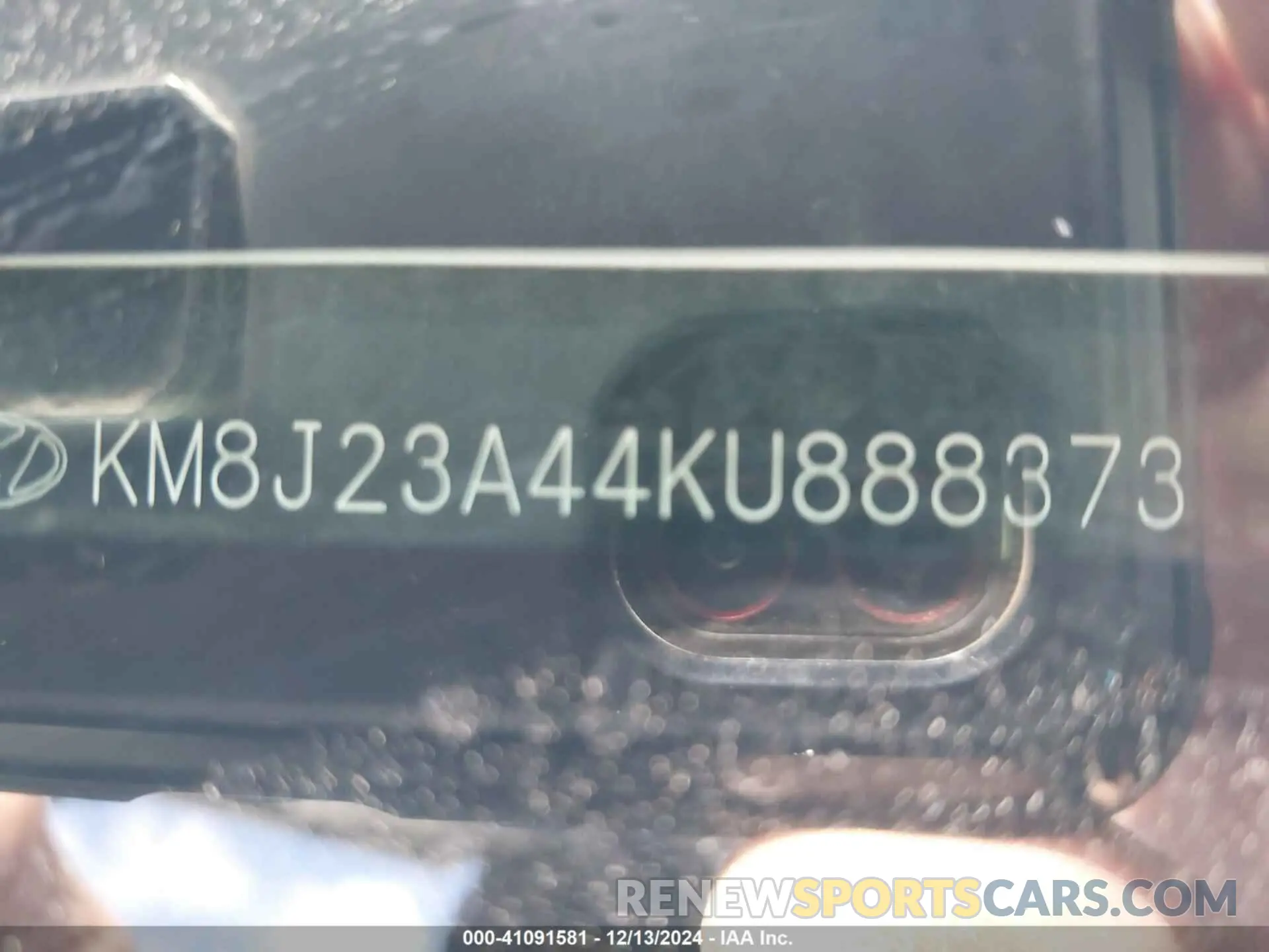 9 fotografías del automóvil dañado KM8J23A44KU888373 HYUNDAI TUCSON 2019