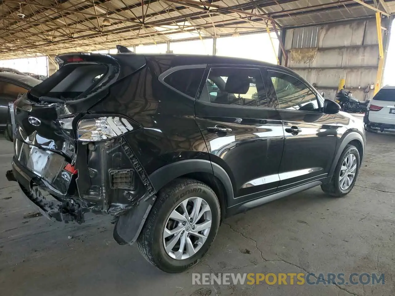 3 fotografías del automóvil dañado KM8J23A46KU974798 HYUNDAI TUCSON 2019
