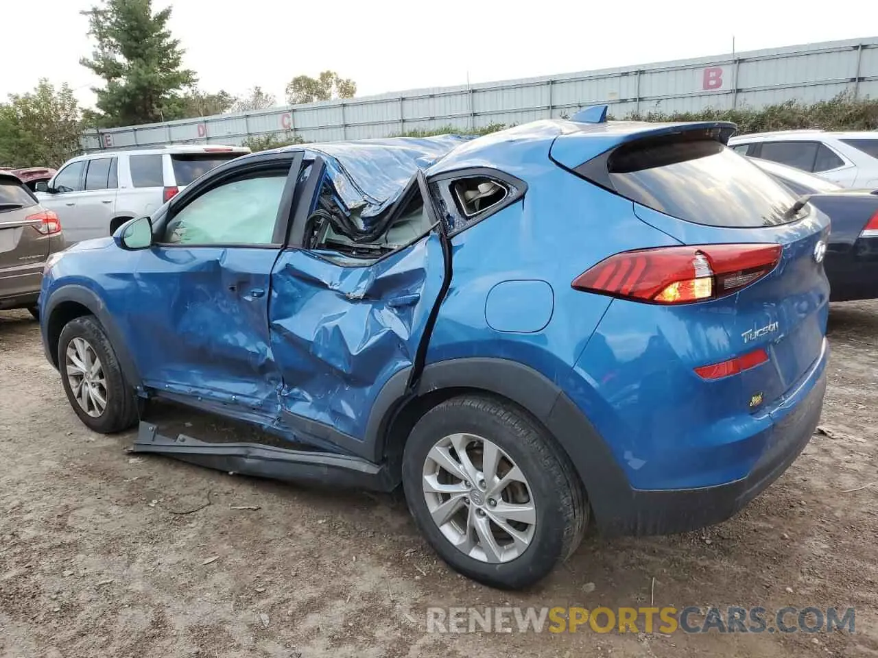 2 fotografías del automóvil dañado KM8J23A48KU845459 HYUNDAI TUCSON 2019