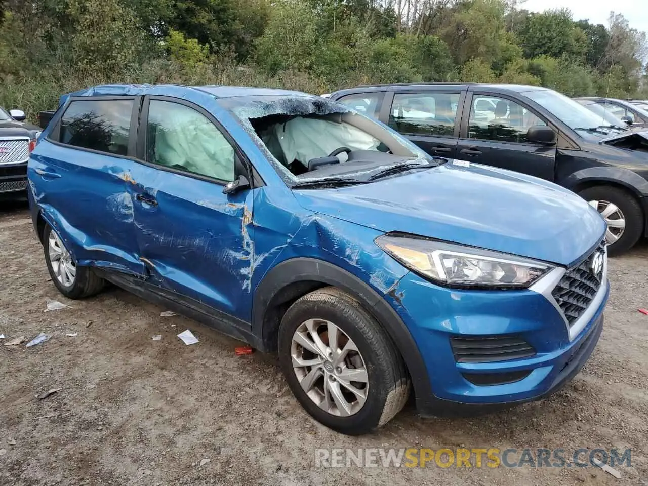 4 fotografías del automóvil dañado KM8J23A48KU845459 HYUNDAI TUCSON 2019