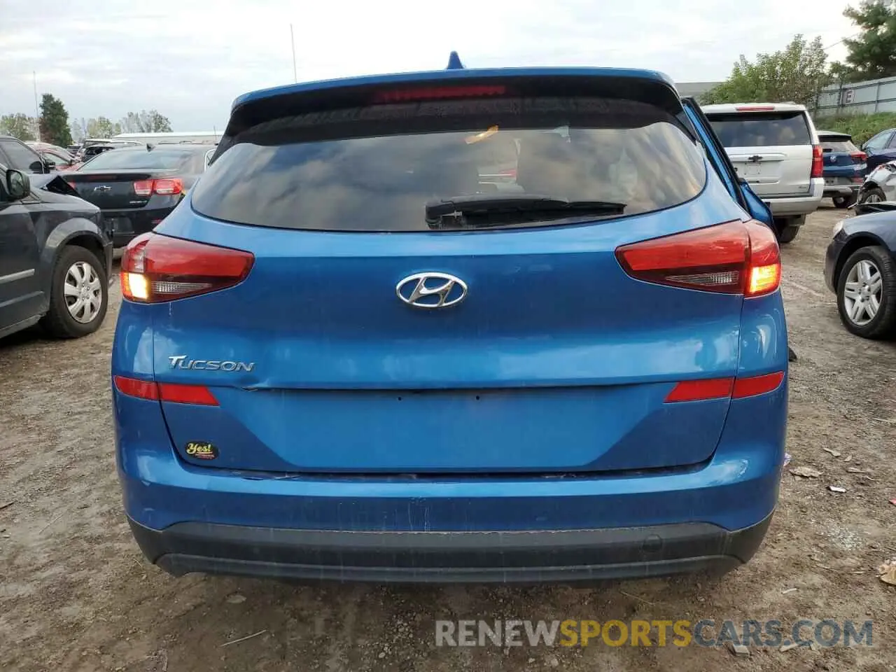 6 fotografías del automóvil dañado KM8J23A48KU845459 HYUNDAI TUCSON 2019