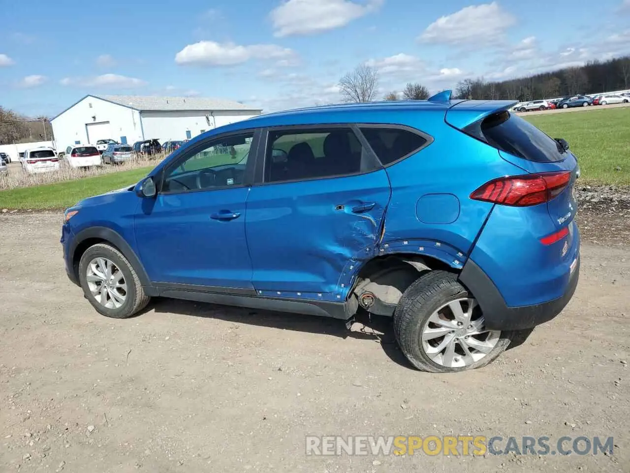 2 fotografías del automóvil dañado KM8J23A49KU887557 HYUNDAI TUCSON 2019