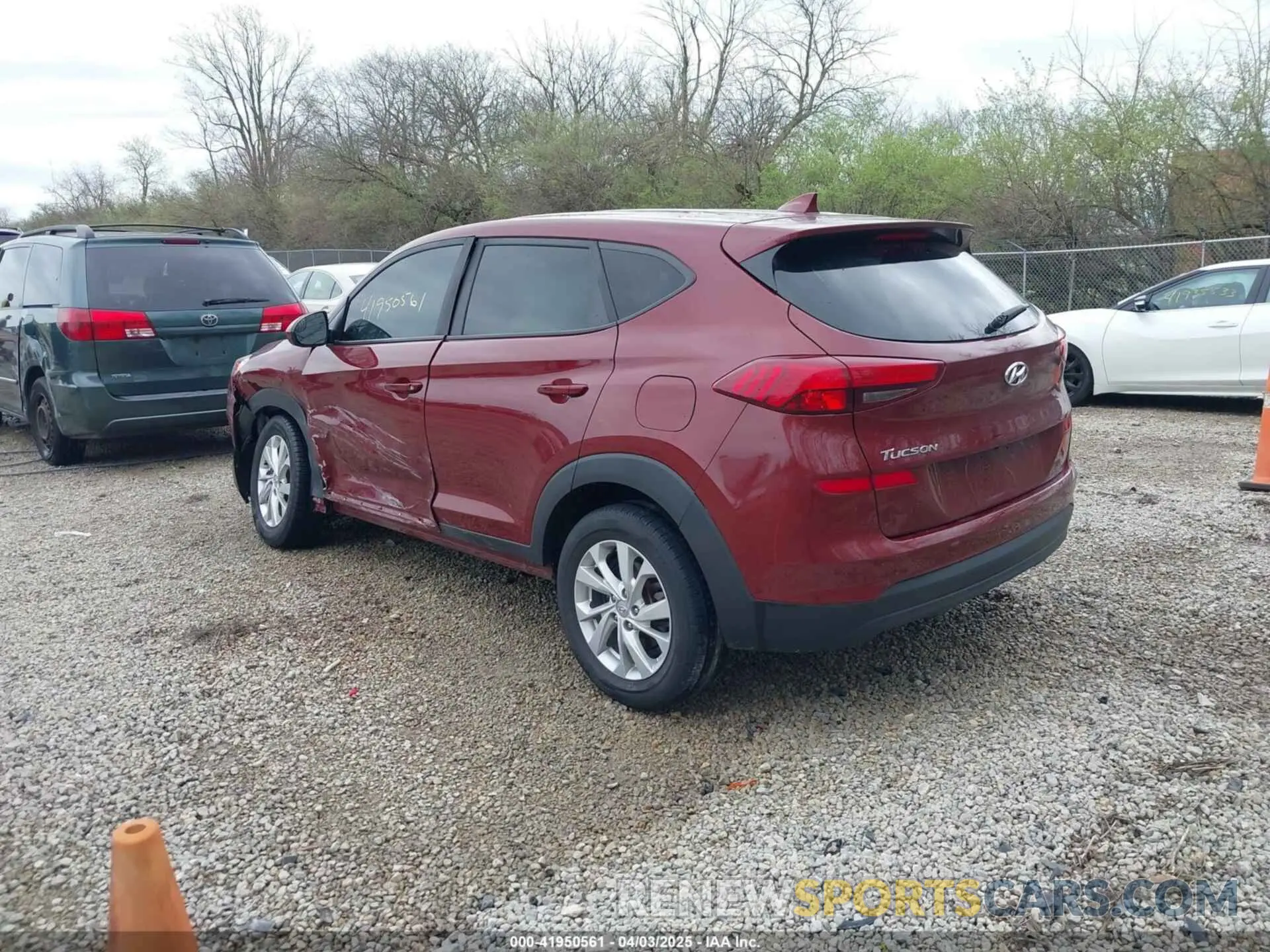 3 fotografías del automóvil dañado KM8J23A49KU986038 HYUNDAI TUCSON 2019