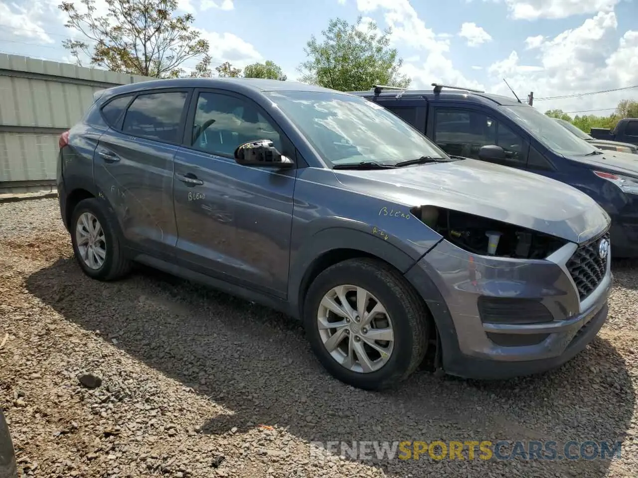 4 fotografías del automóvil dañado KM8J2CA43KU960387 HYUNDAI TUCSON 2019