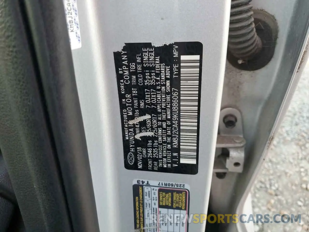 13 fotografías del automóvil dañado KM8J2CA49KU886067 HYUNDAI TUCSON 2019