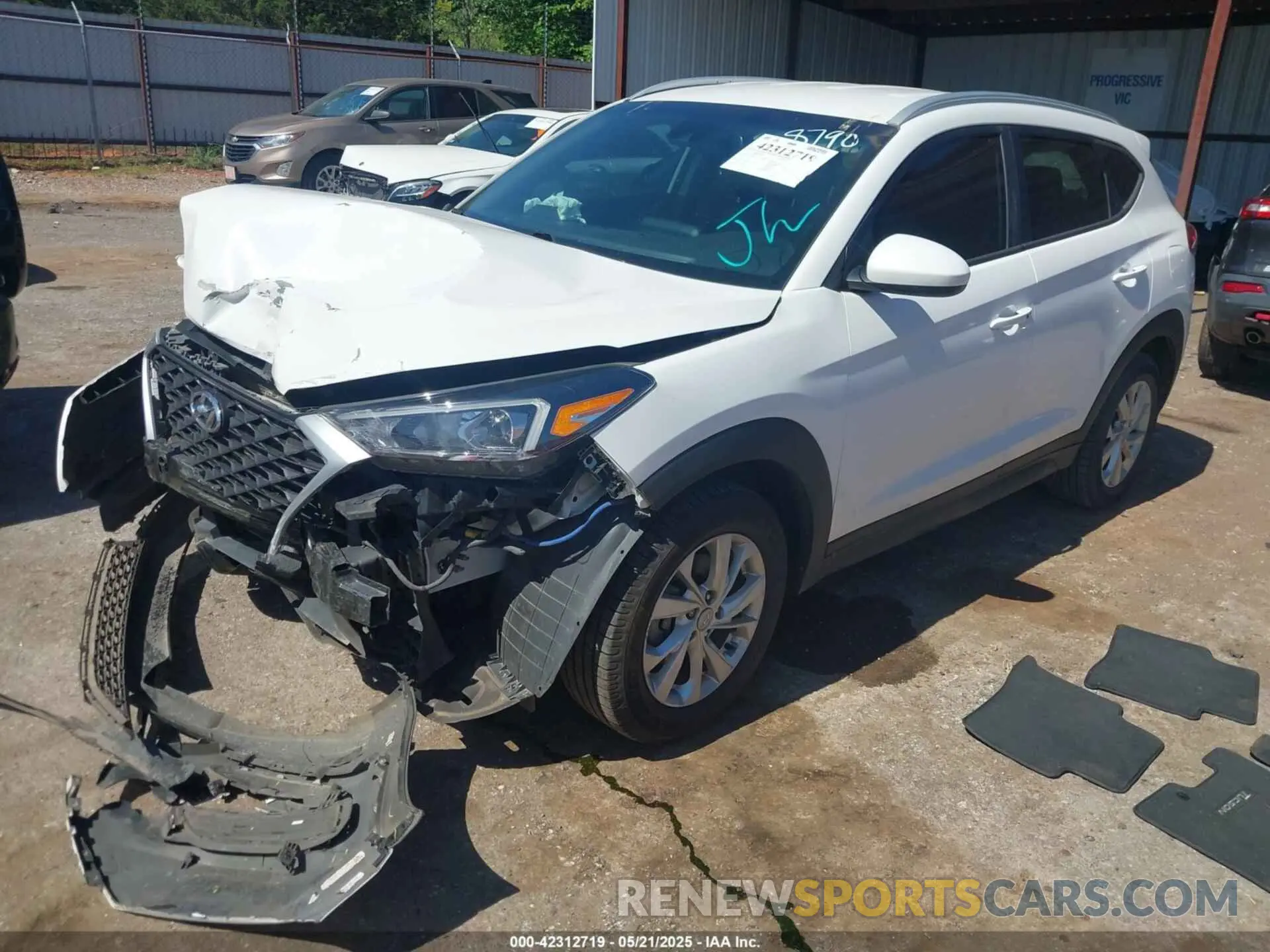 2 fotografías del automóvil dañado KM8J33A44KU038790 HYUNDAI TUCSON 2019