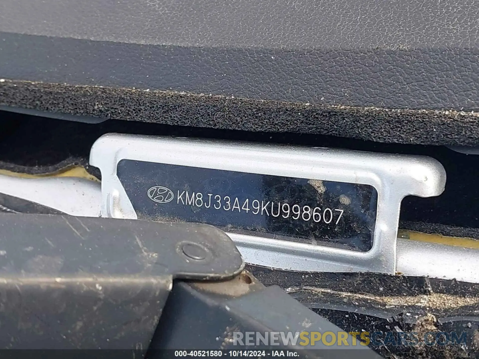 9 fotografías del automóvil dañado KM8J33A49KU998607 HYUNDAI TUCSON 2019