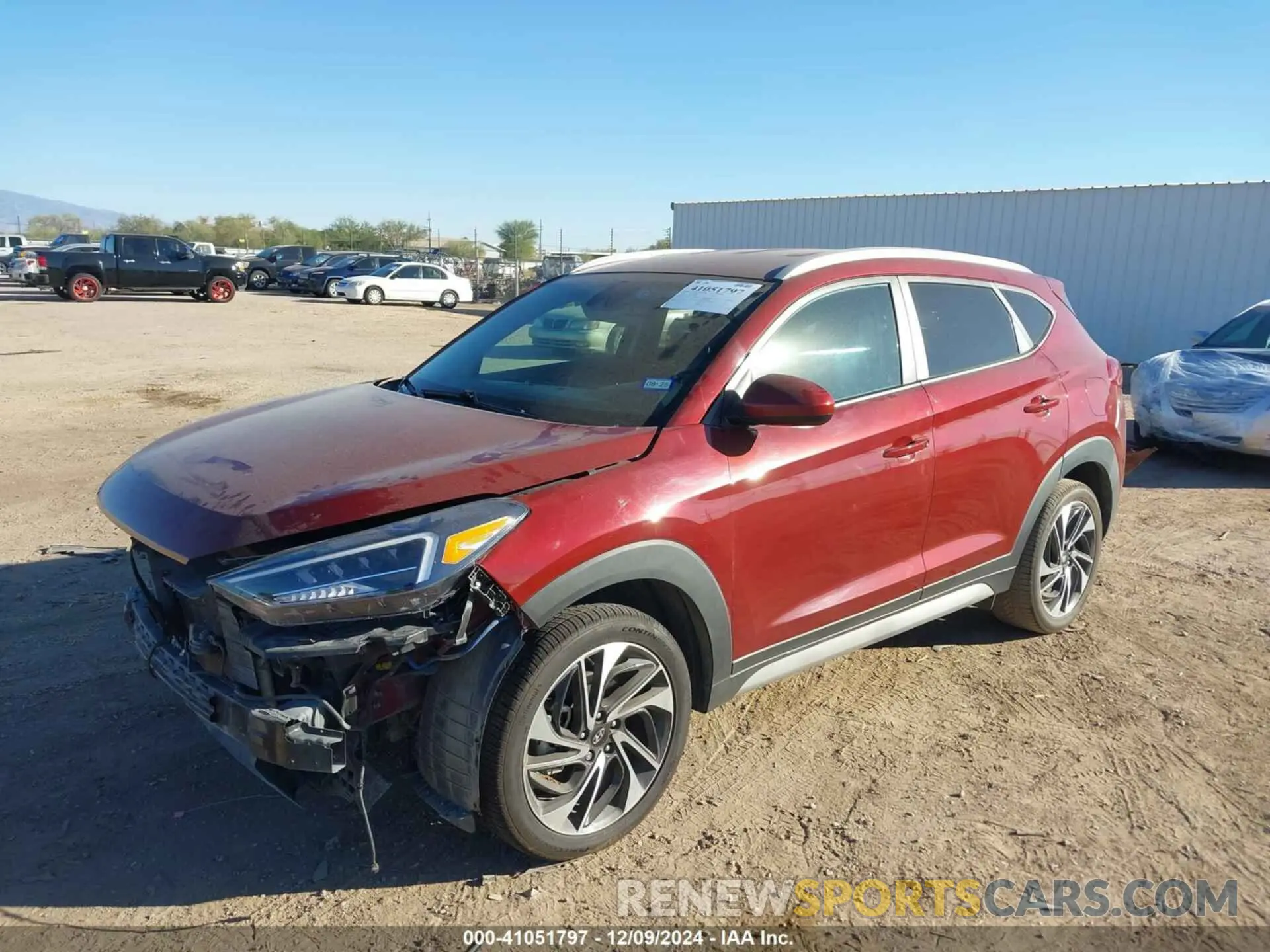 2 fotografías del automóvil dañado KM8J33AL9KU981359 HYUNDAI TUCSON 2019