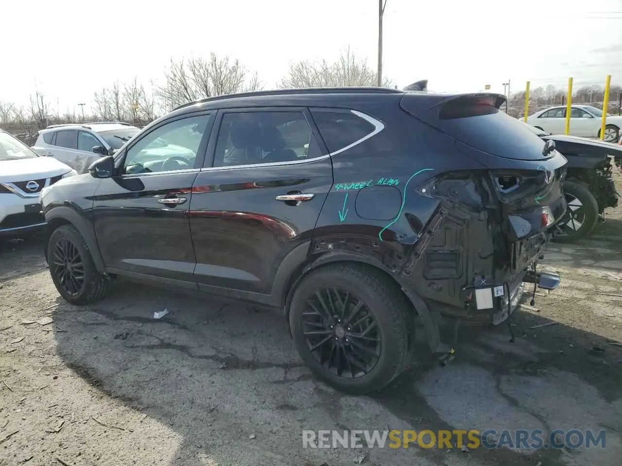 2 fotografías del automóvil dañado KM8J3CAL1KU034879 HYUNDAI TUCSON 2019
