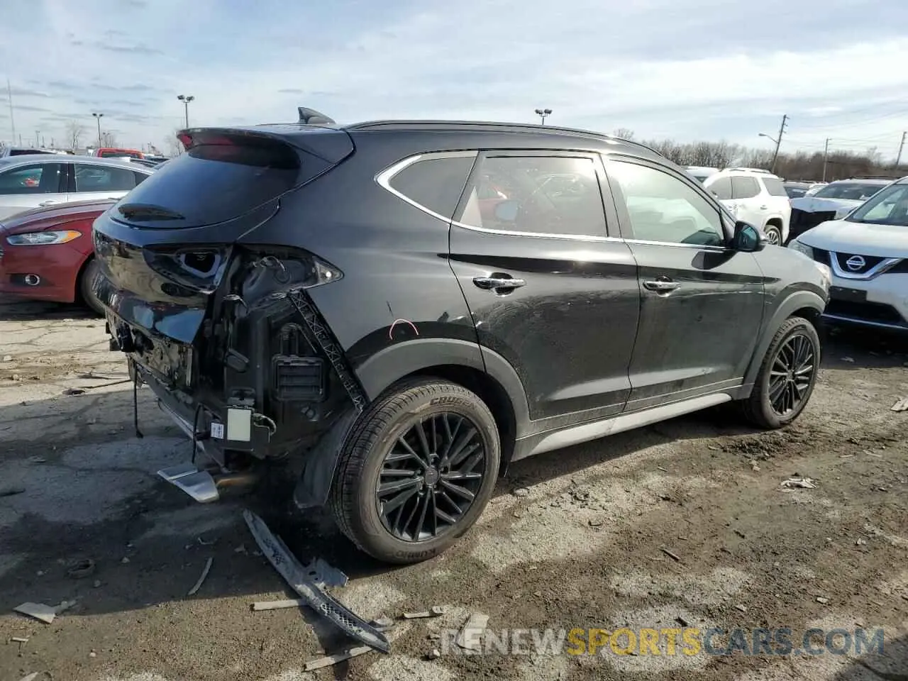 3 fotografías del automóvil dañado KM8J3CAL1KU034879 HYUNDAI TUCSON 2019