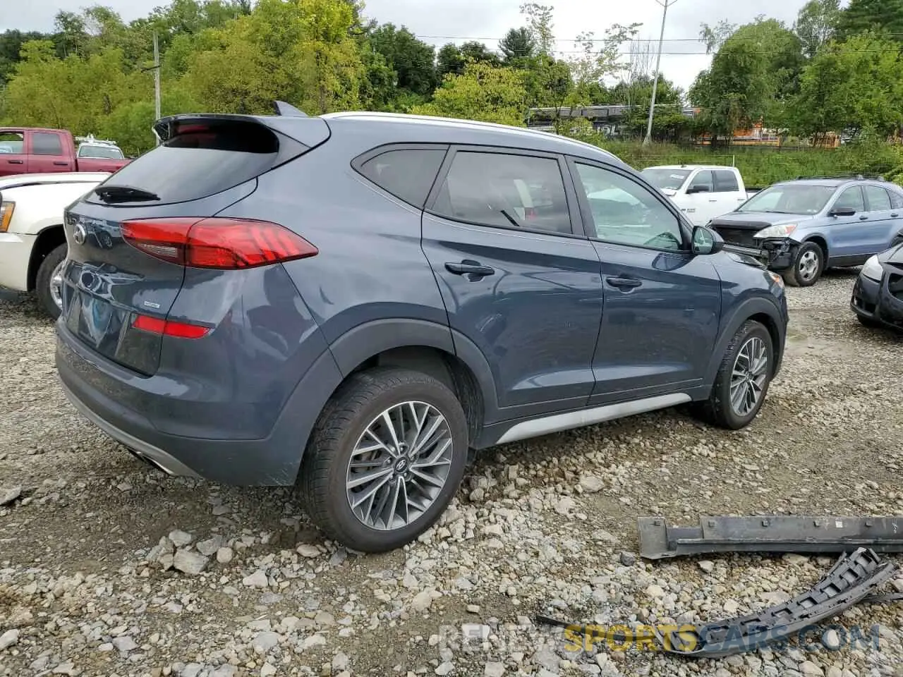 3 fotografías del automóvil dañado KM8J3CAL1KU974955 HYUNDAI TUCSON 2019