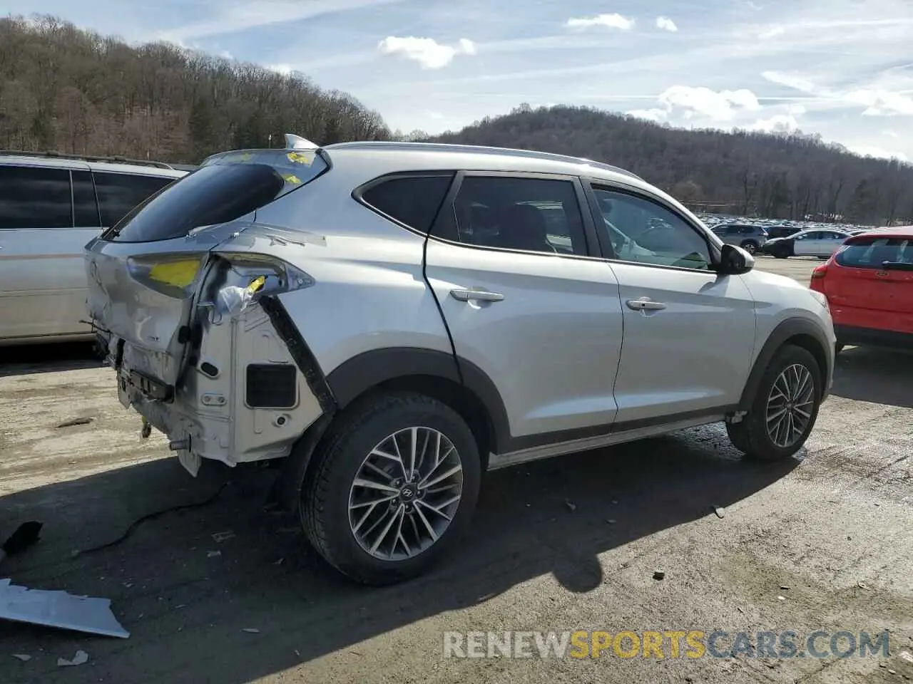 3 fotografías del automóvil dañado KM8J3CAL8KU886968 HYUNDAI TUCSON 2019