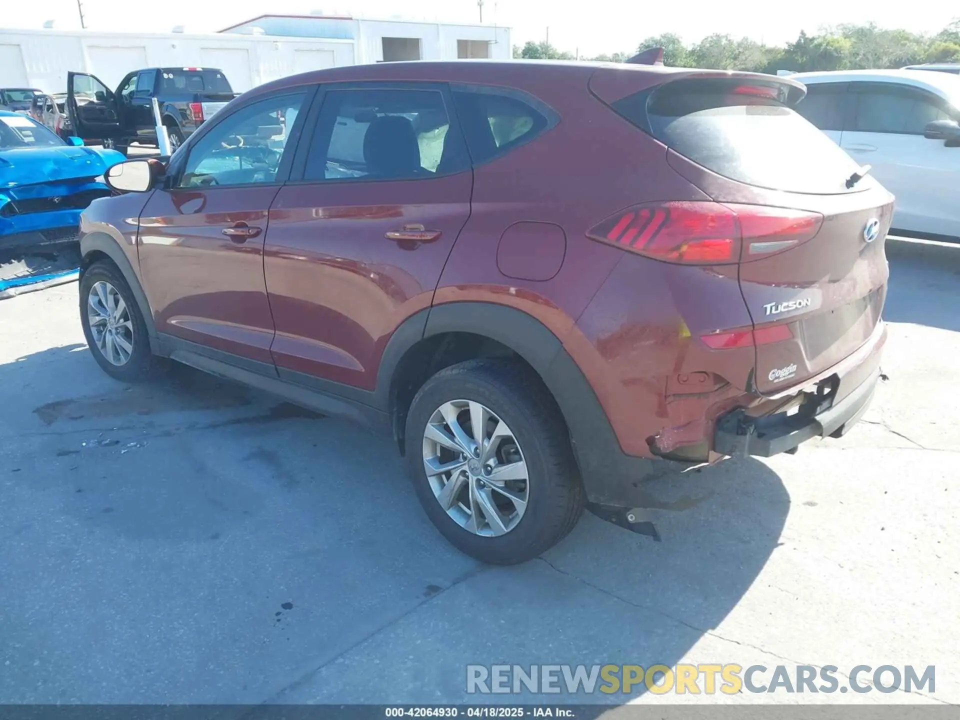 3 fotografías del automóvil dañado KM8J2CA48LU089097 HYUNDAI TUCSON 2020