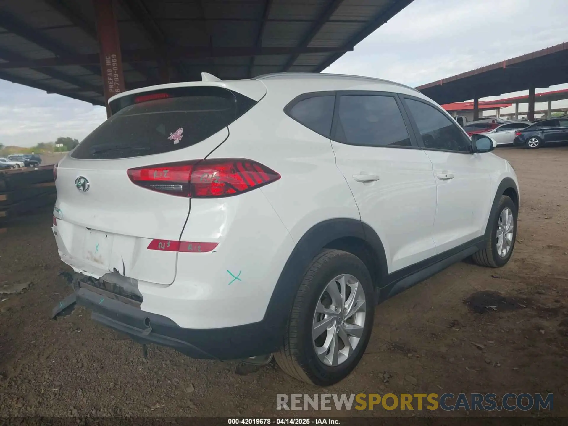 4 fotografías del automóvil dañado KM8J33A43LU114954 HYUNDAI TUCSON 2020