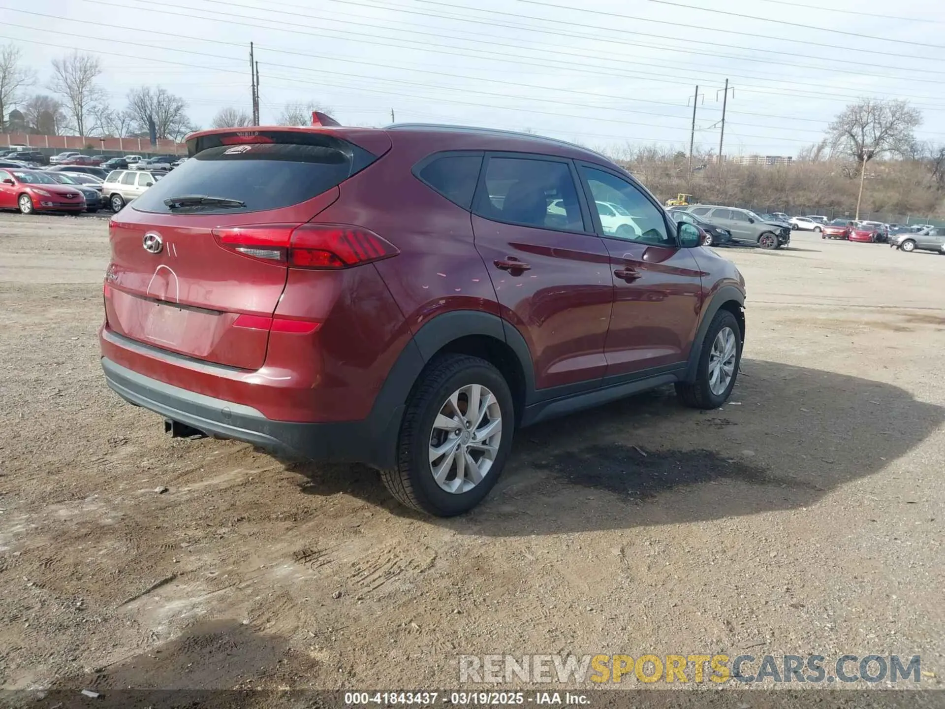 4 fotografías del automóvil dañado KM8J33A48LU097116 HYUNDAI TUCSON 2020
