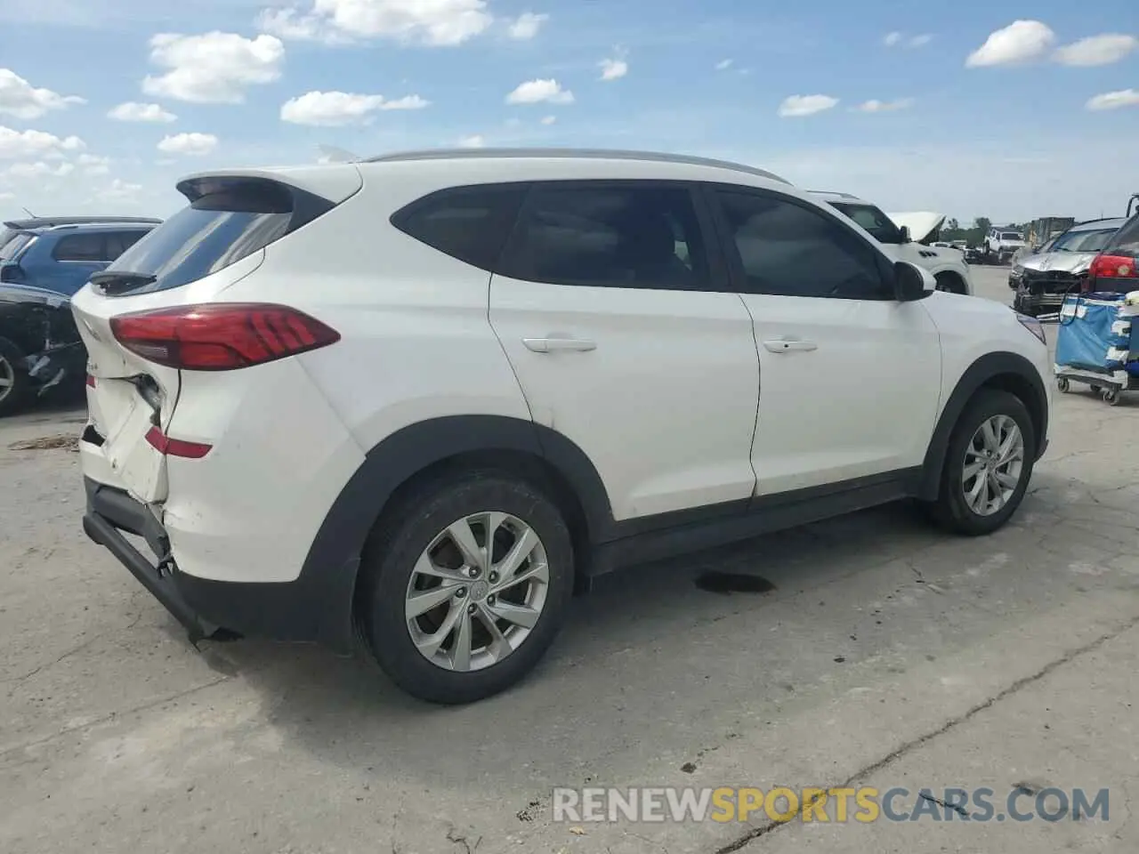3 fotografías del automóvil dañado KM8J33A48LU134682 HYUNDAI TUCSON 2020