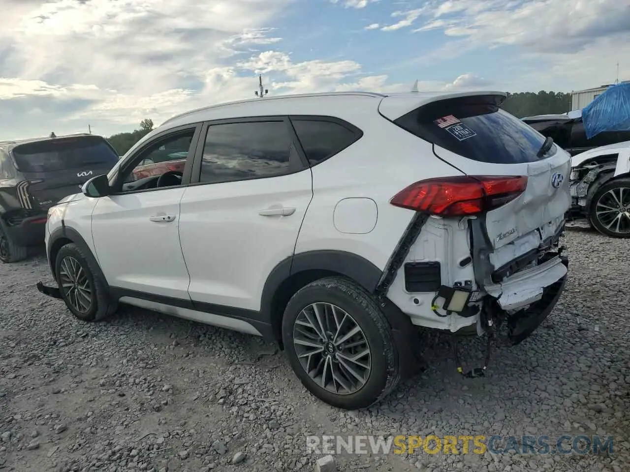 2 fotografías del automóvil dañado KM8J33AL7LU147690 HYUNDAI TUCSON 2020