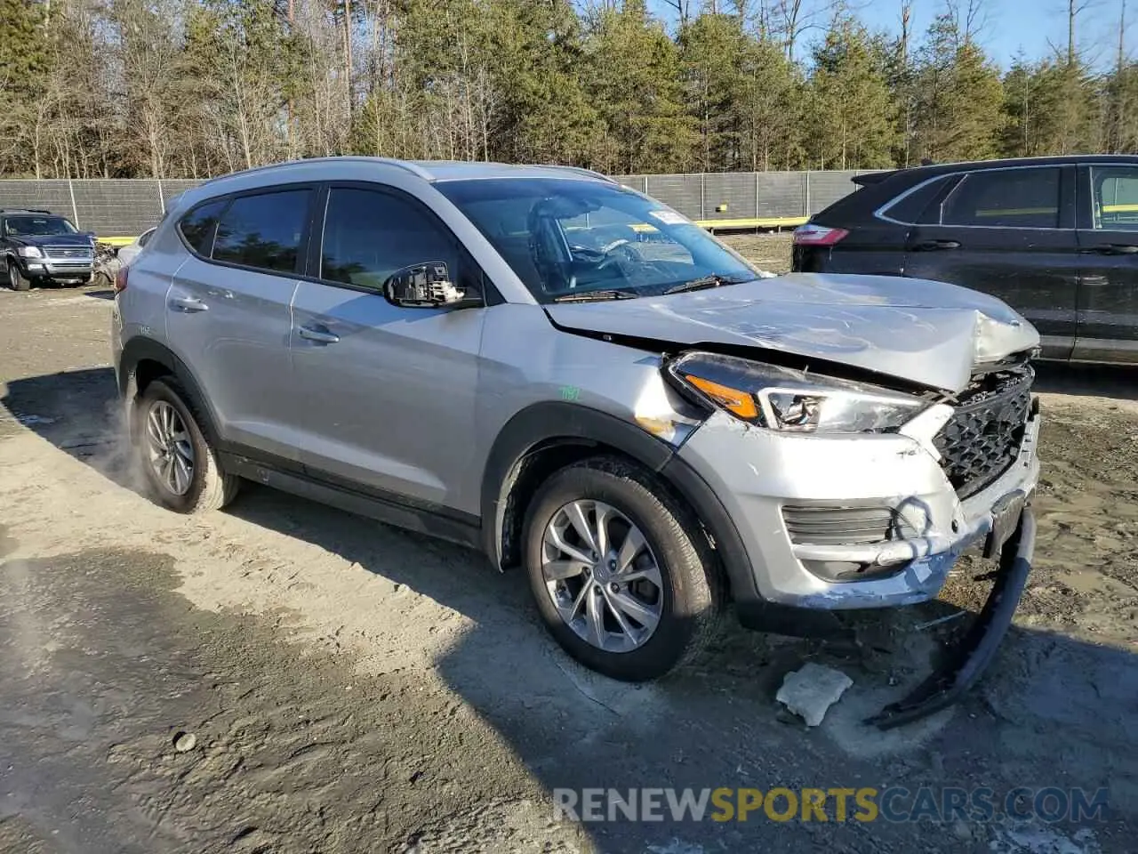 4 fotografías del automóvil dañado KM8J3CA40LU136605 HYUNDAI TUCSON 2020