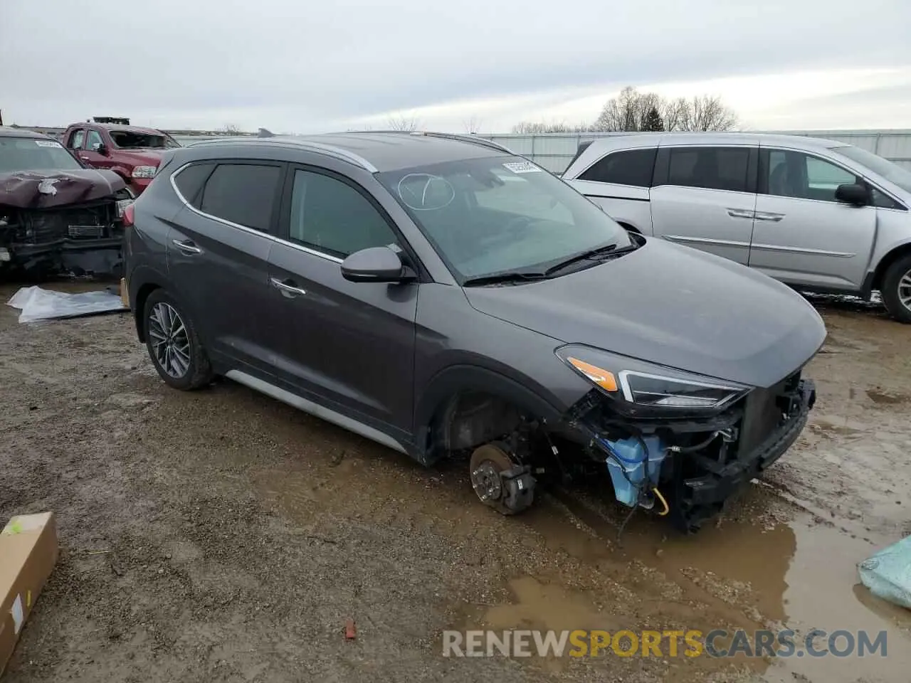 4 fotografías del automóvil dañado KM8J3CAL2LU101362 HYUNDAI TUCSON 2020