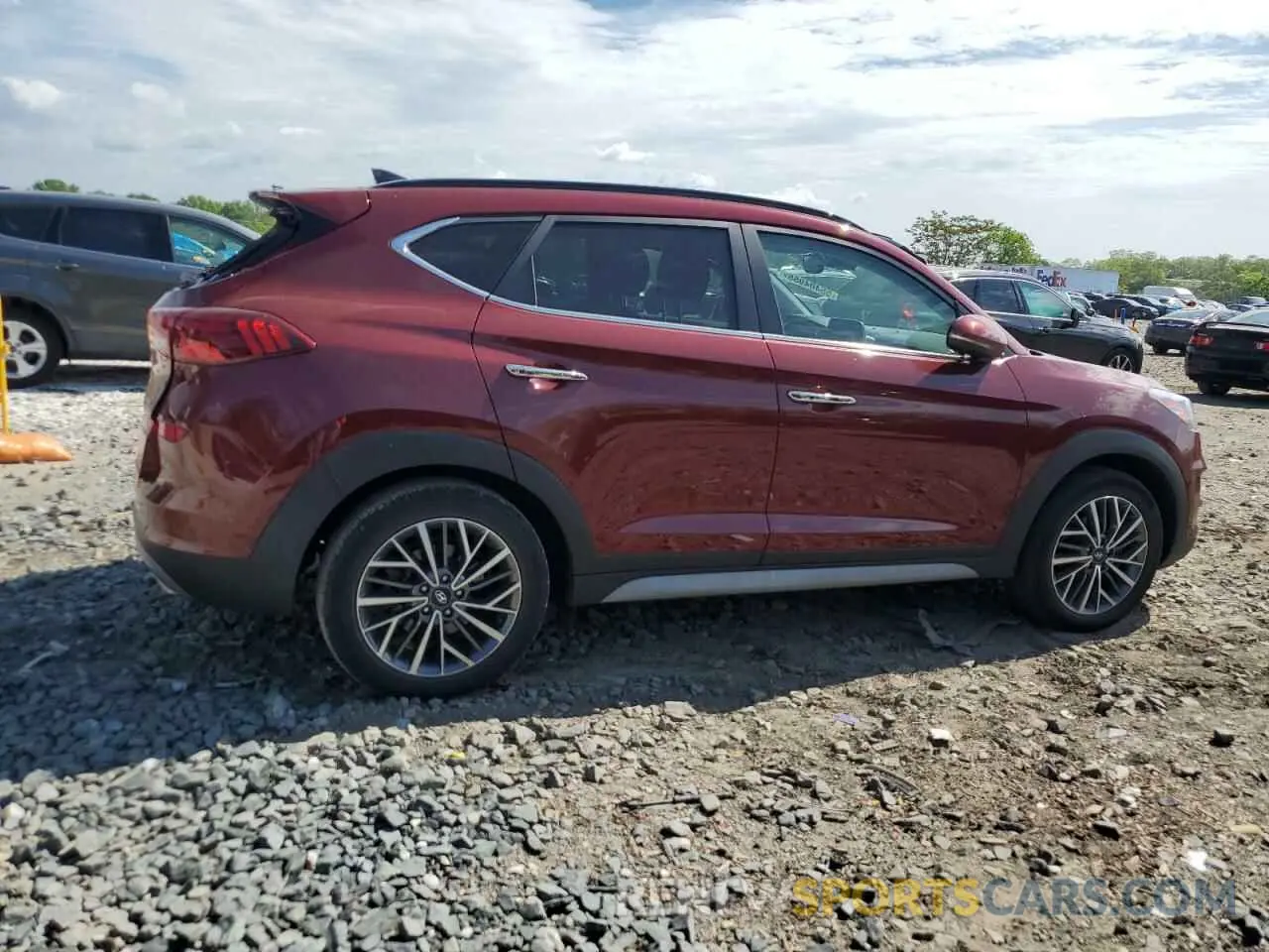 3 fotografías del automóvil dañado KM8J3CAL2LU245378 HYUNDAI TUCSON 2020
