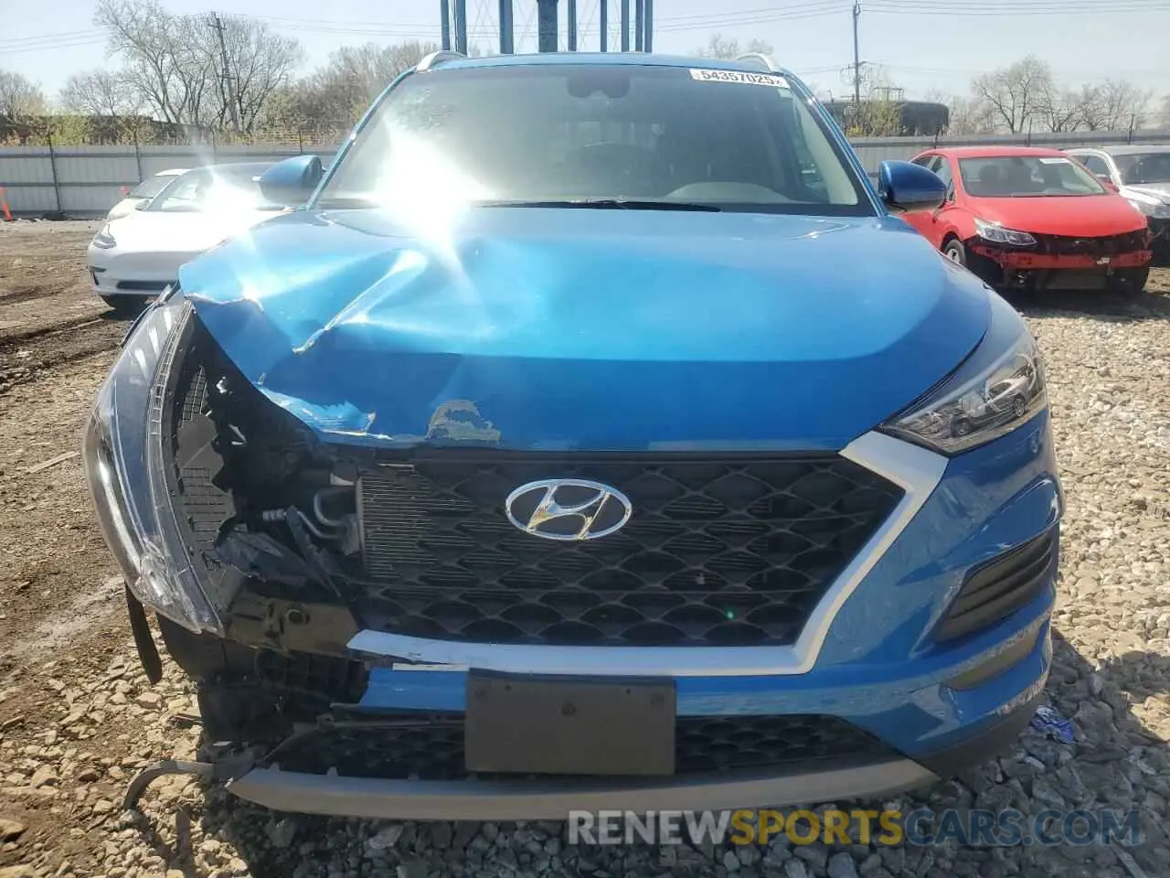 5 fotografías del automóvil dañado KM8J3CAL7LU110607 HYUNDAI TUCSON 2020