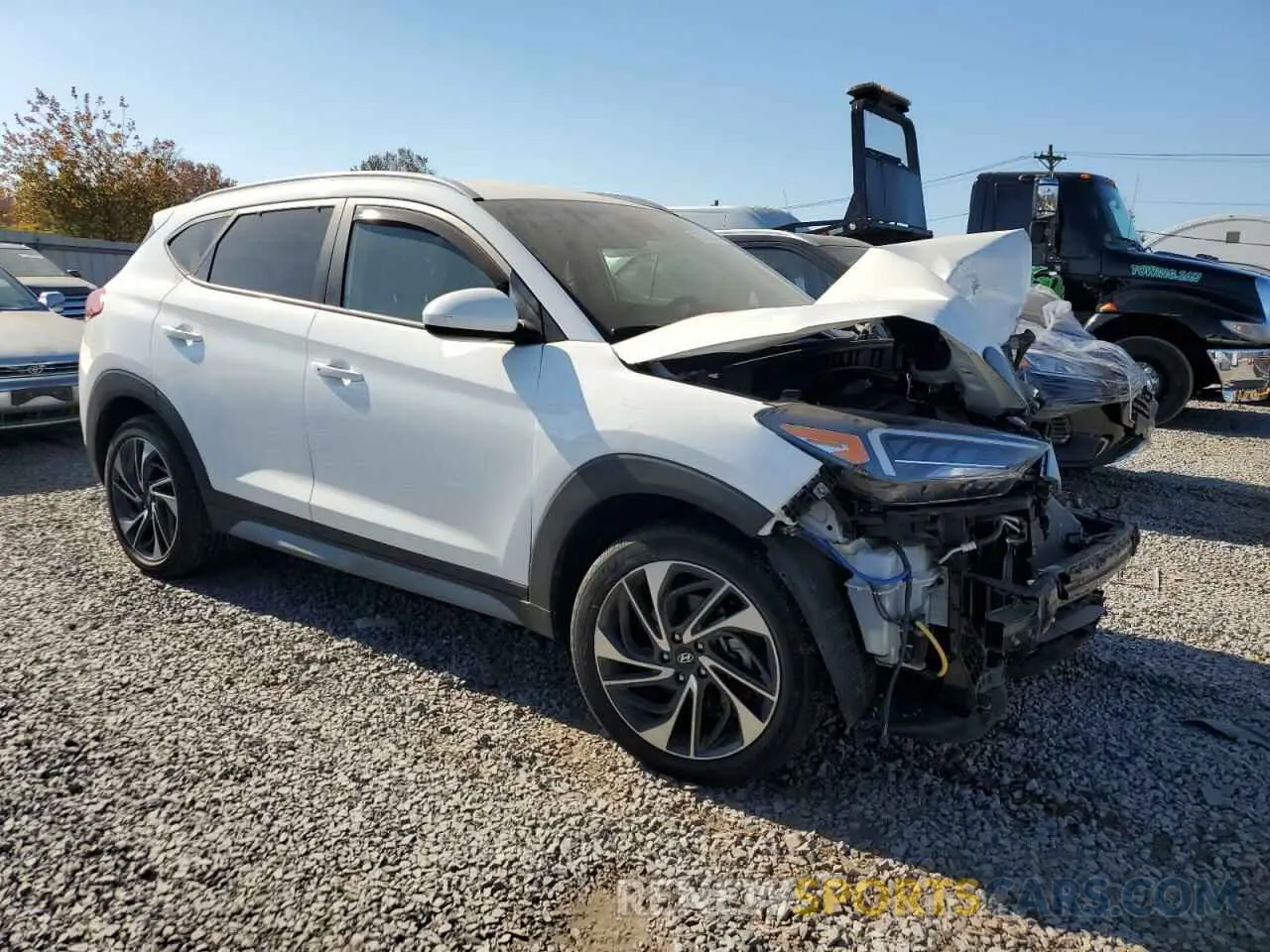 4 fotografías del automóvil dañado KM8J3CAL8LU241299 HYUNDAI TUCSON 2020