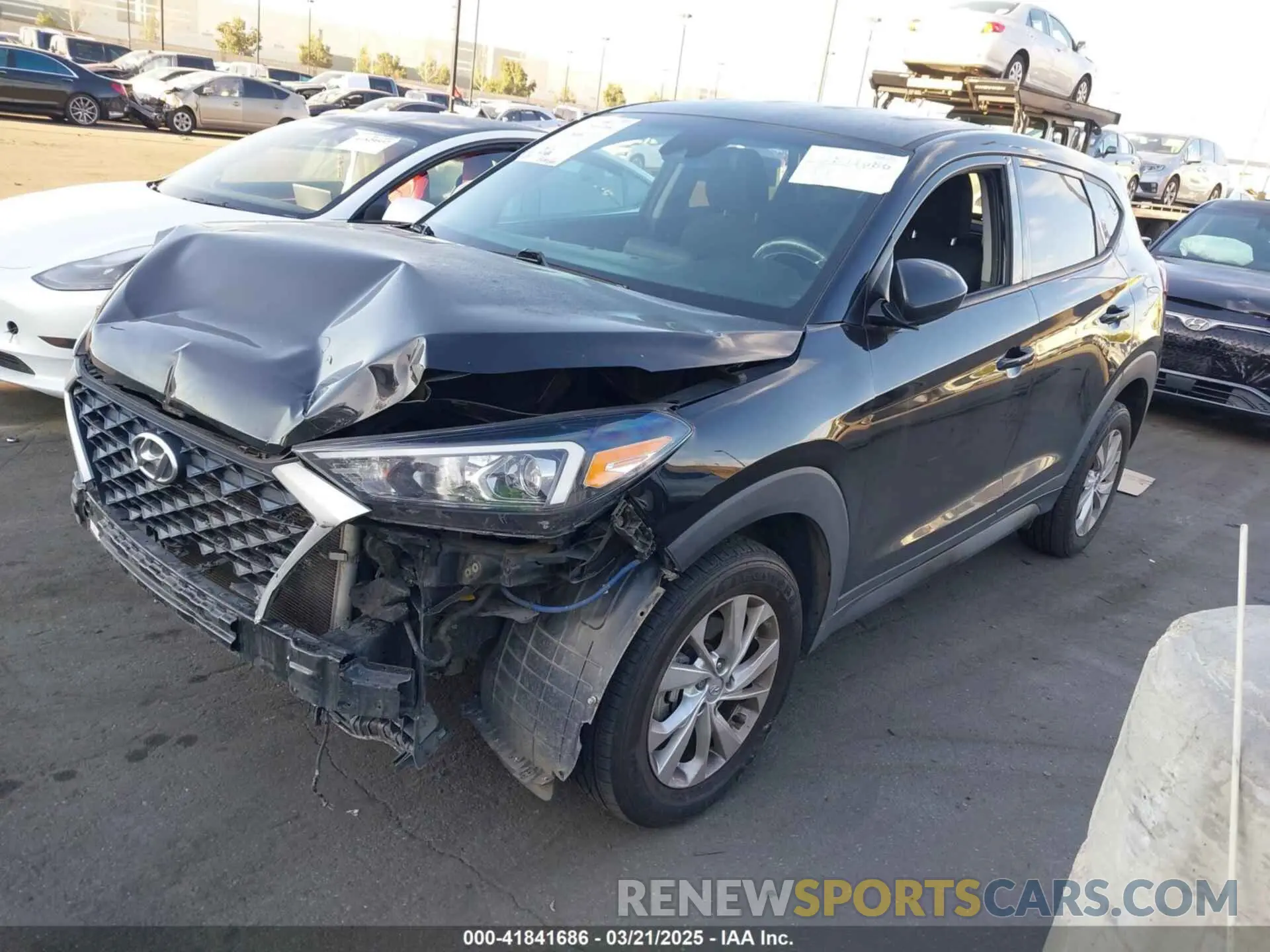 2 fotografías del automóvil dañado KM8J23A43MU384254 HYUNDAI TUCSON 2021