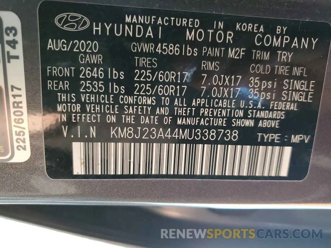 13 fotografías del automóvil dañado KM8J23A44MU338738 HYUNDAI TUCSON 2021