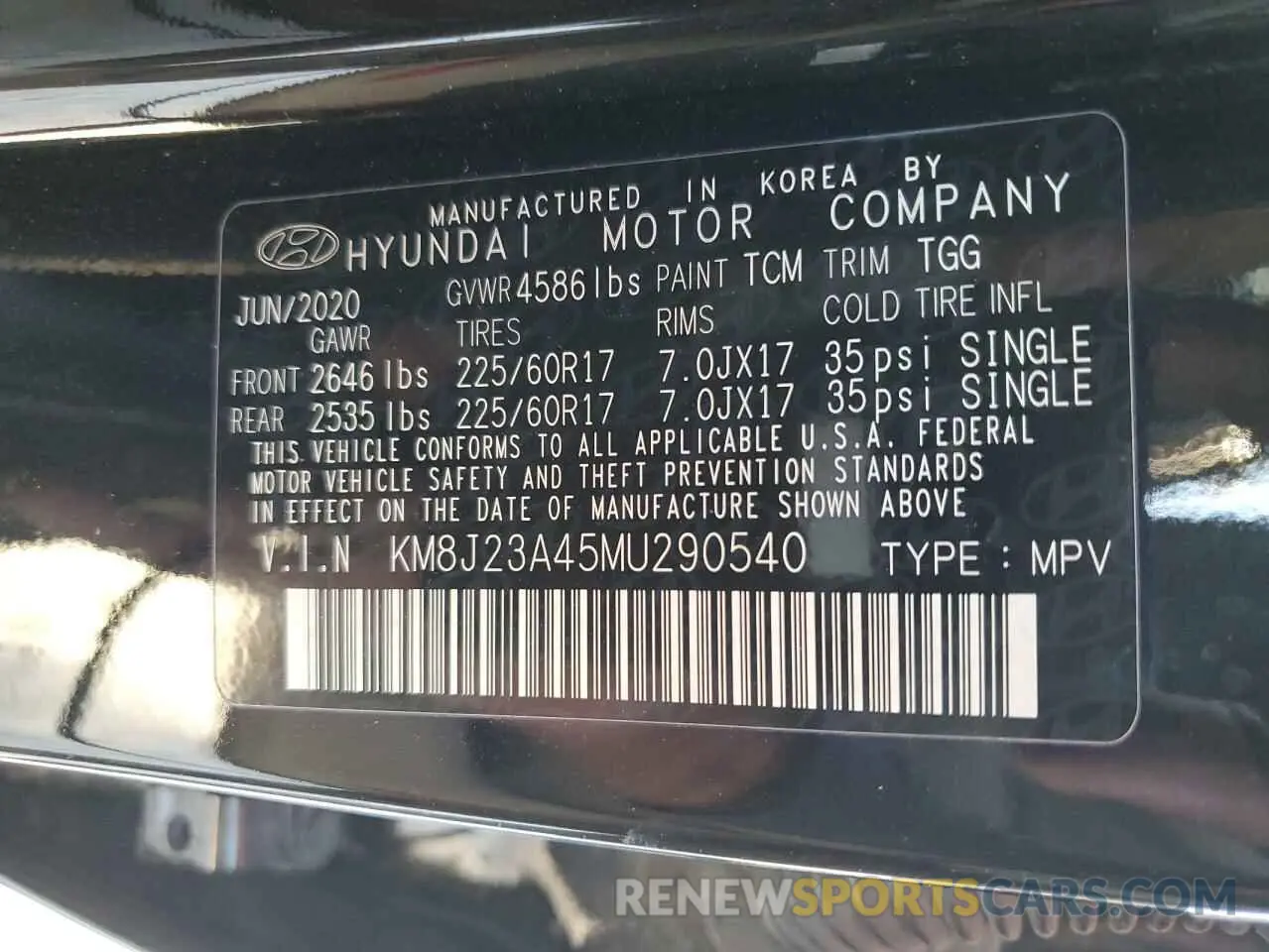 15 fotografías del automóvil dañado KM8J23A45MU290540 HYUNDAI TUCSON 2021