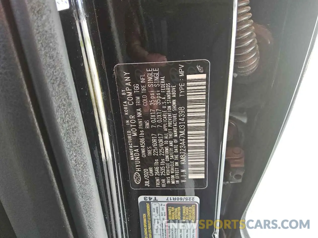 13 fotografías del automóvil dañado KM8J23A47MU314398 HYUNDAI TUCSON 2021