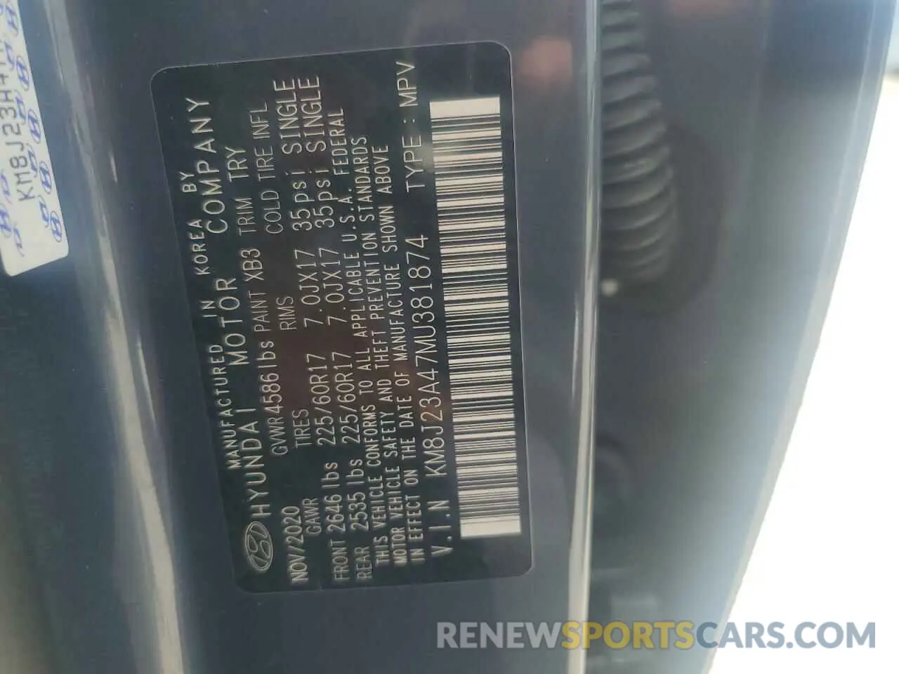 13 fotografías del automóvil dañado KM8J23A47MU381874 HYUNDAI TUCSON 2021