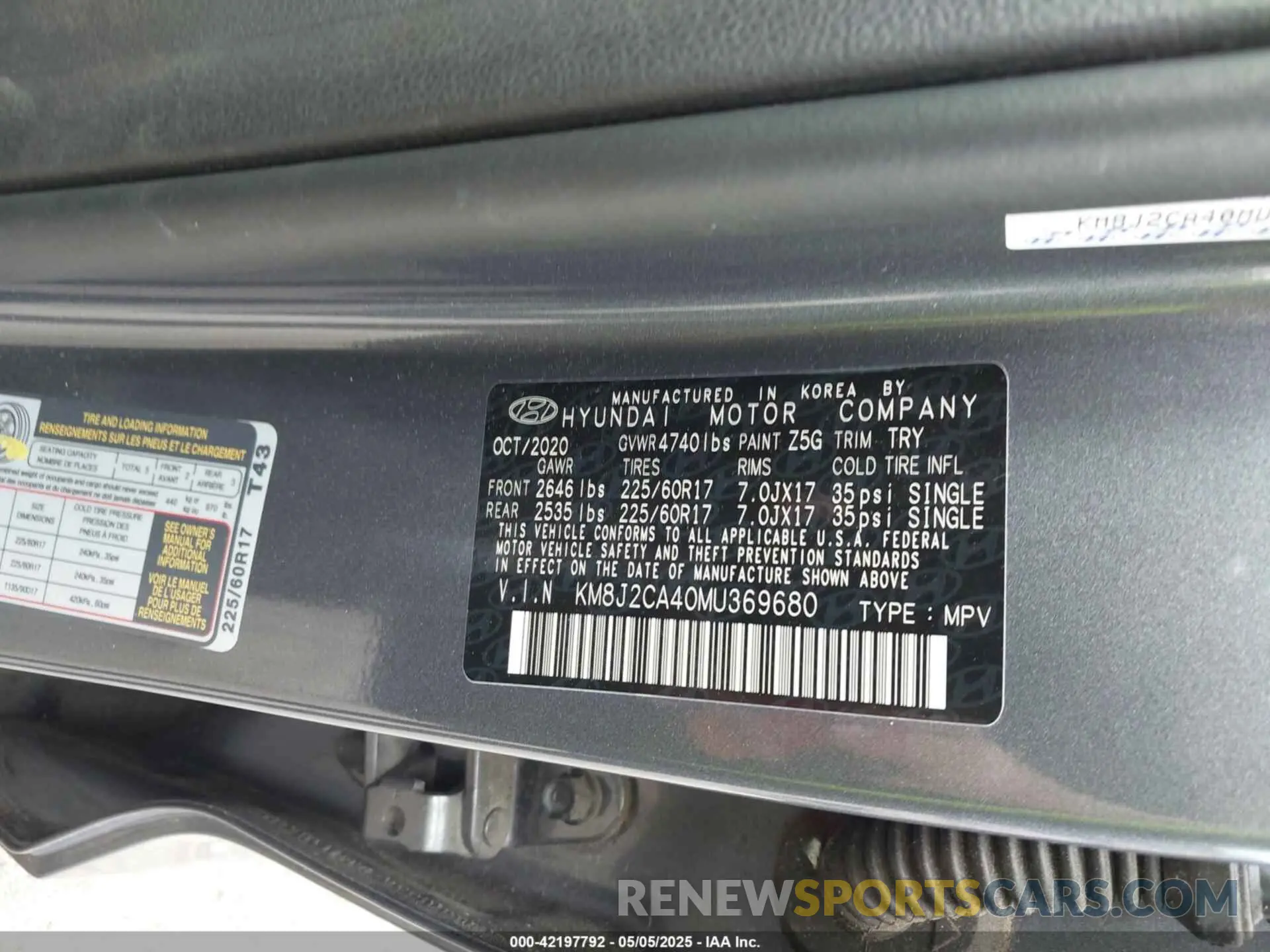 9 fotografías del automóvil dañado KM8J2CA40MU369680 HYUNDAI TUCSON 2021
