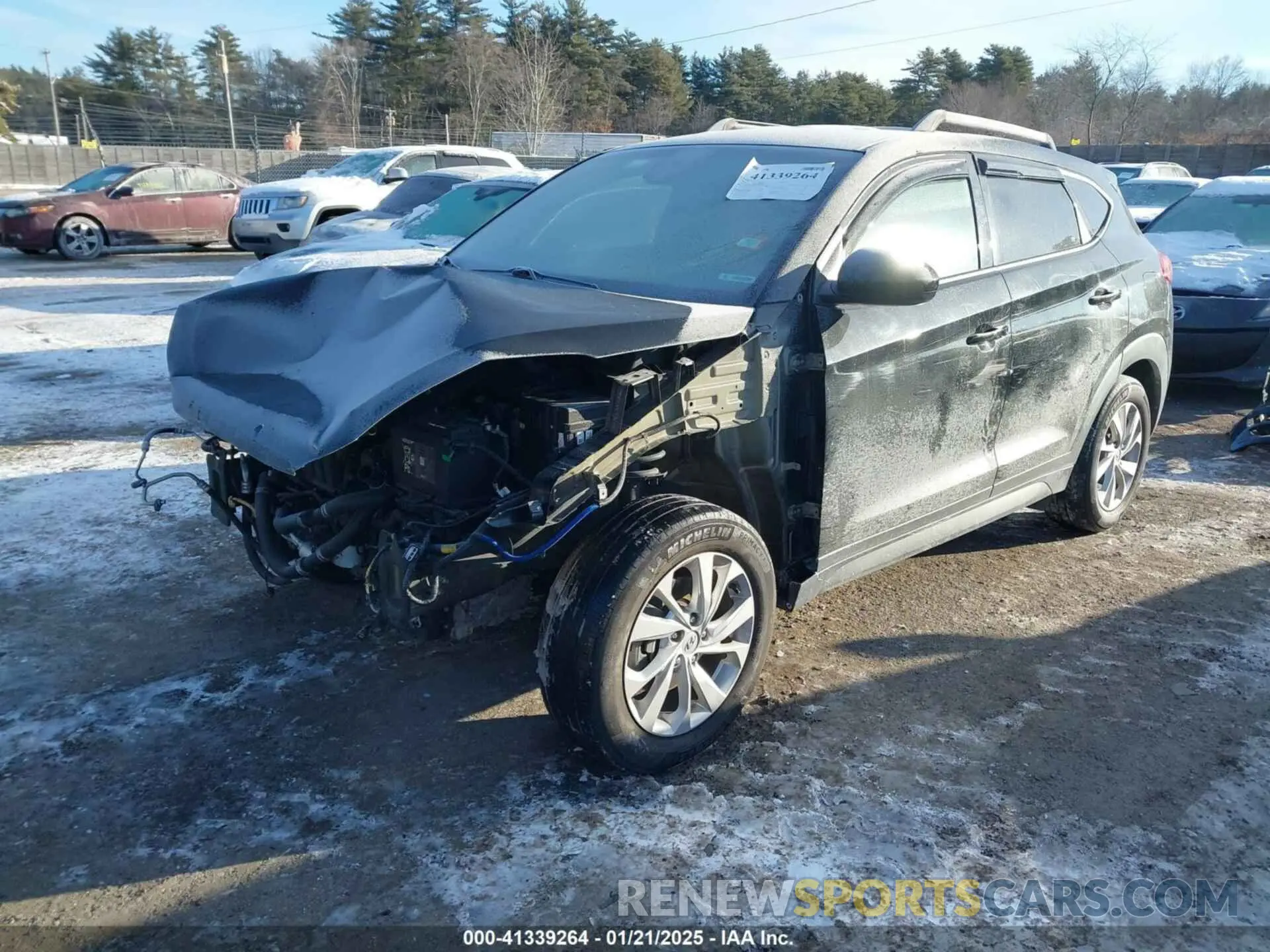 2 fotografías del automóvil dañado KM8J2CA42MU368157 HYUNDAI TUCSON 2021