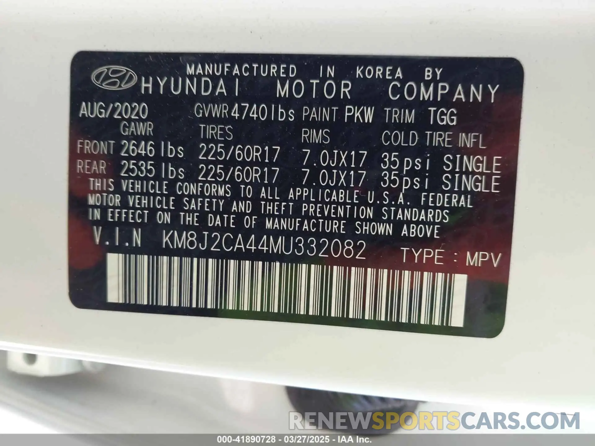 9 fotografías del automóvil dañado KM8J2CA44MU332082 HYUNDAI TUCSON 2021