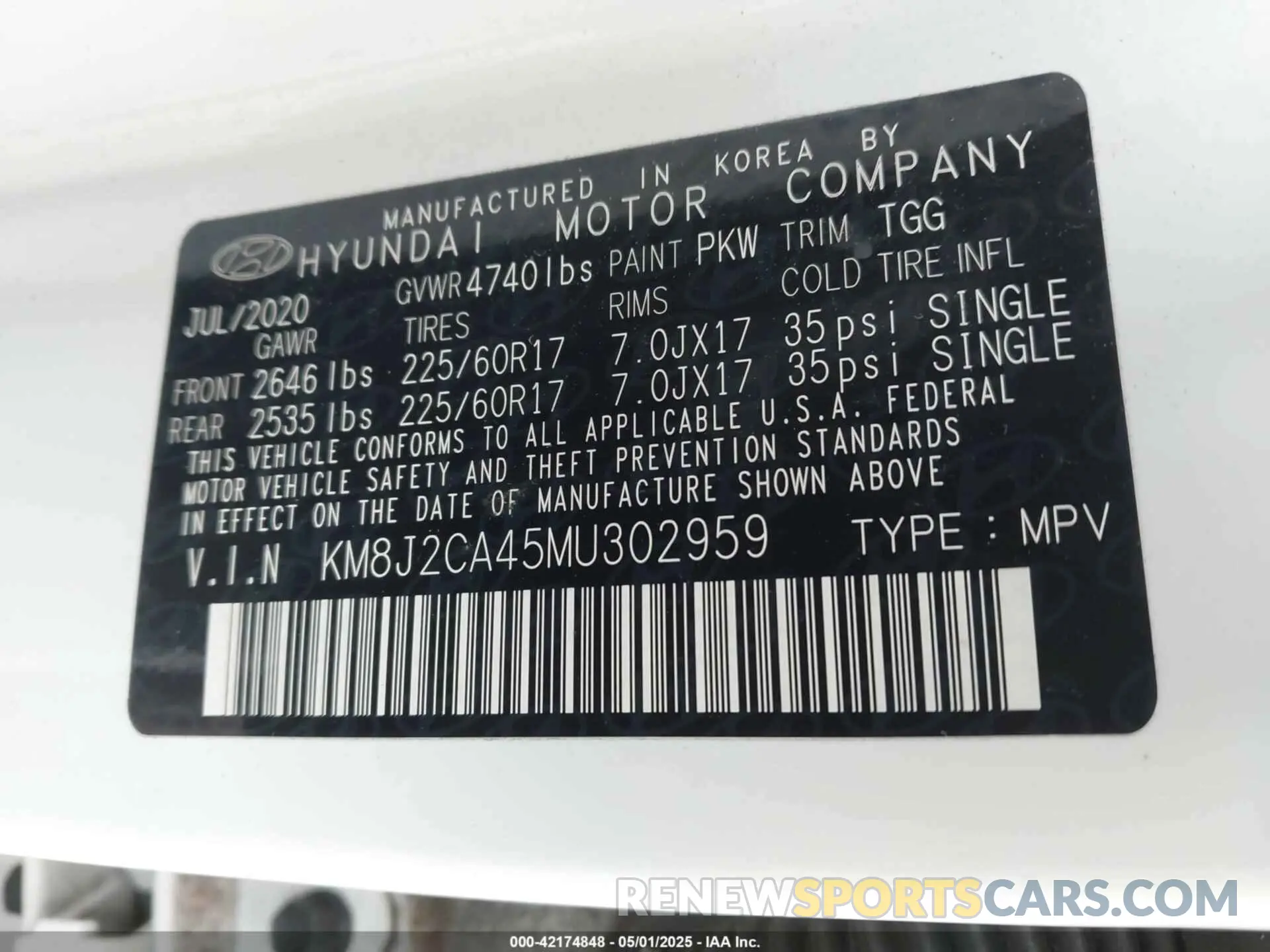 9 fotografías del automóvil dañado KM8J2CA45MU302959 HYUNDAI TUCSON 2021